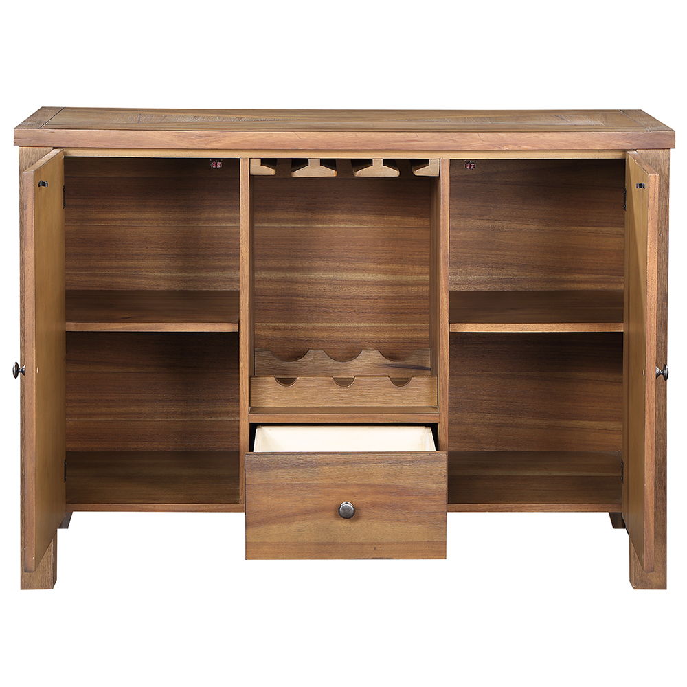 Pascaline - Server - Rustic Brown & Oak, dark brown, view 2