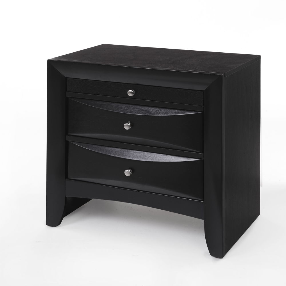 Ireland - Nightstand - Black, black, view 2