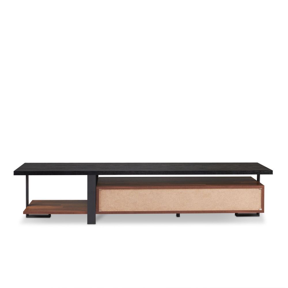 Elling - TV Stand - Walnut & Black, light brown, view 3