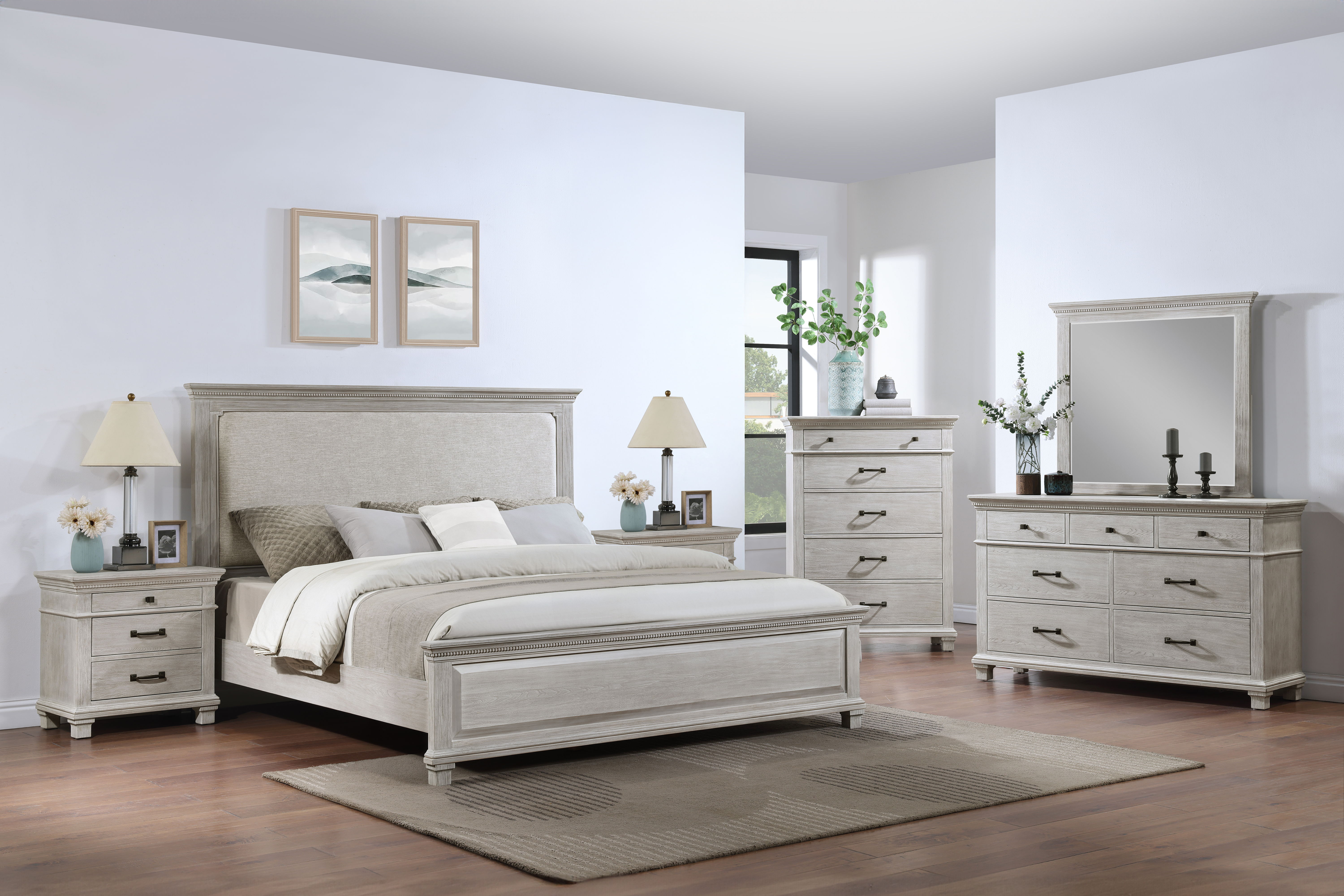 Eastern King · 6 Pc · Bed & Dresser & Mirror & Chest & 2 Nightstands
