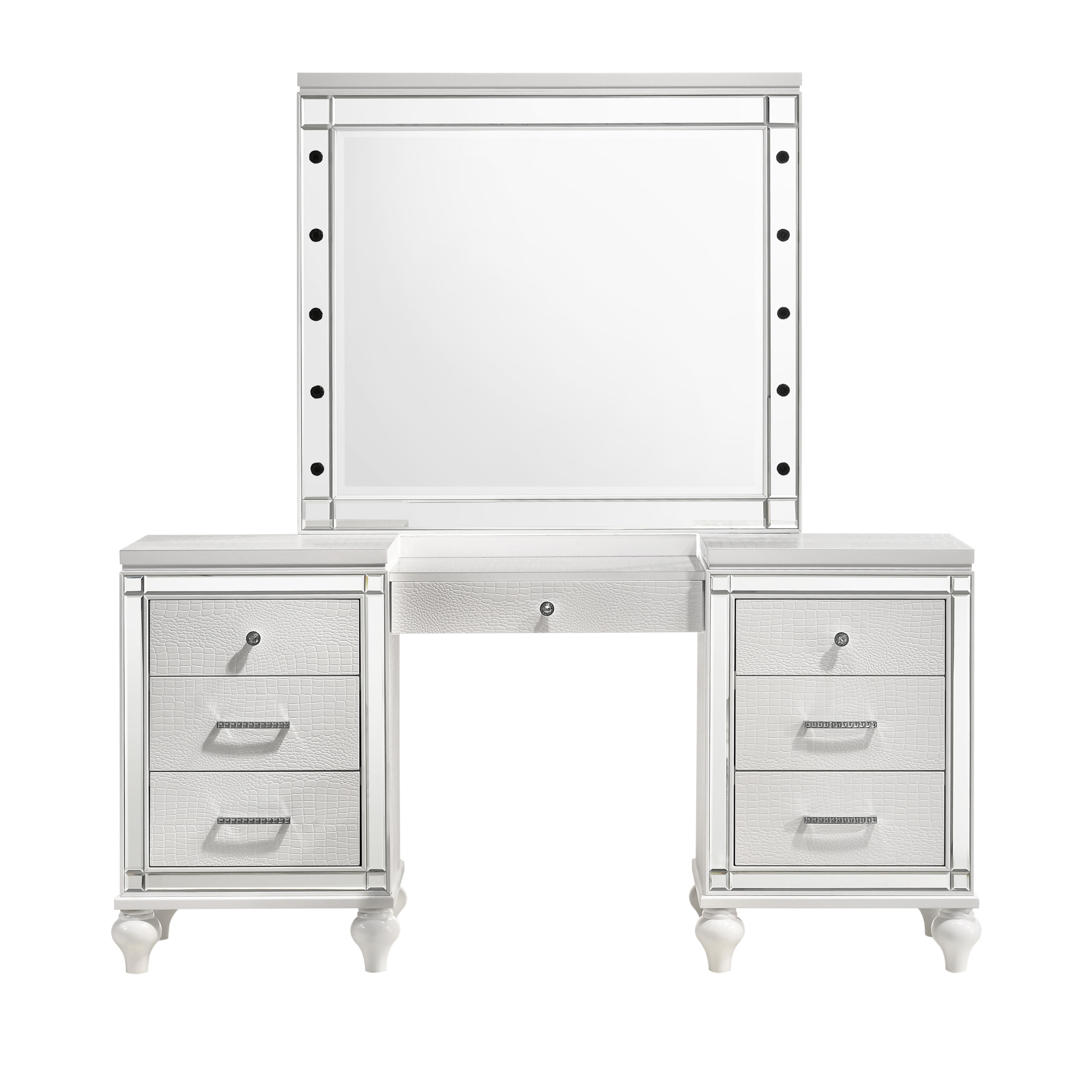 Valentino - Vanity Table & Mirror - White