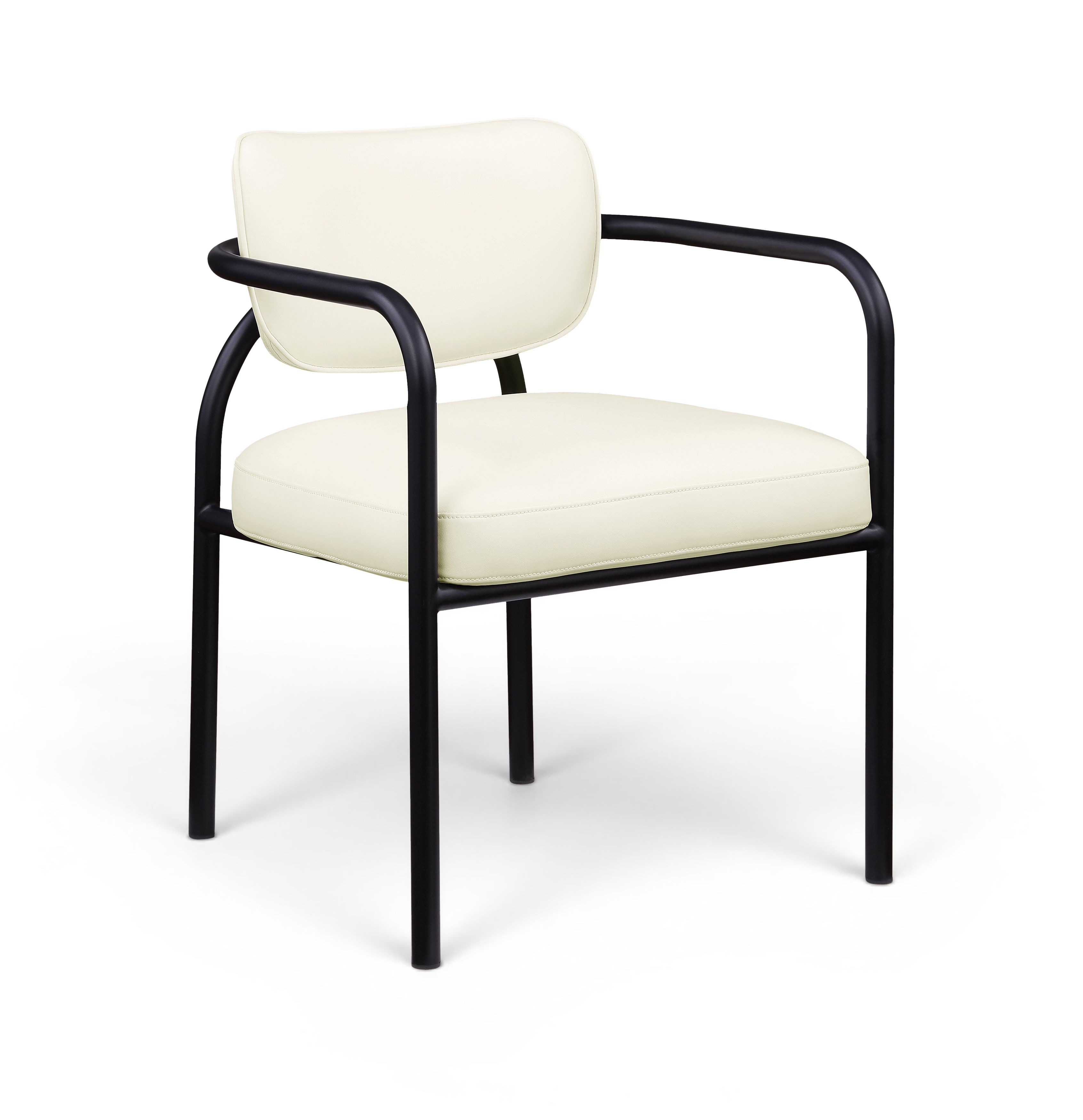 Serava - Vegan Leather Upholstered Dining Chair (Set of 2) - Cream