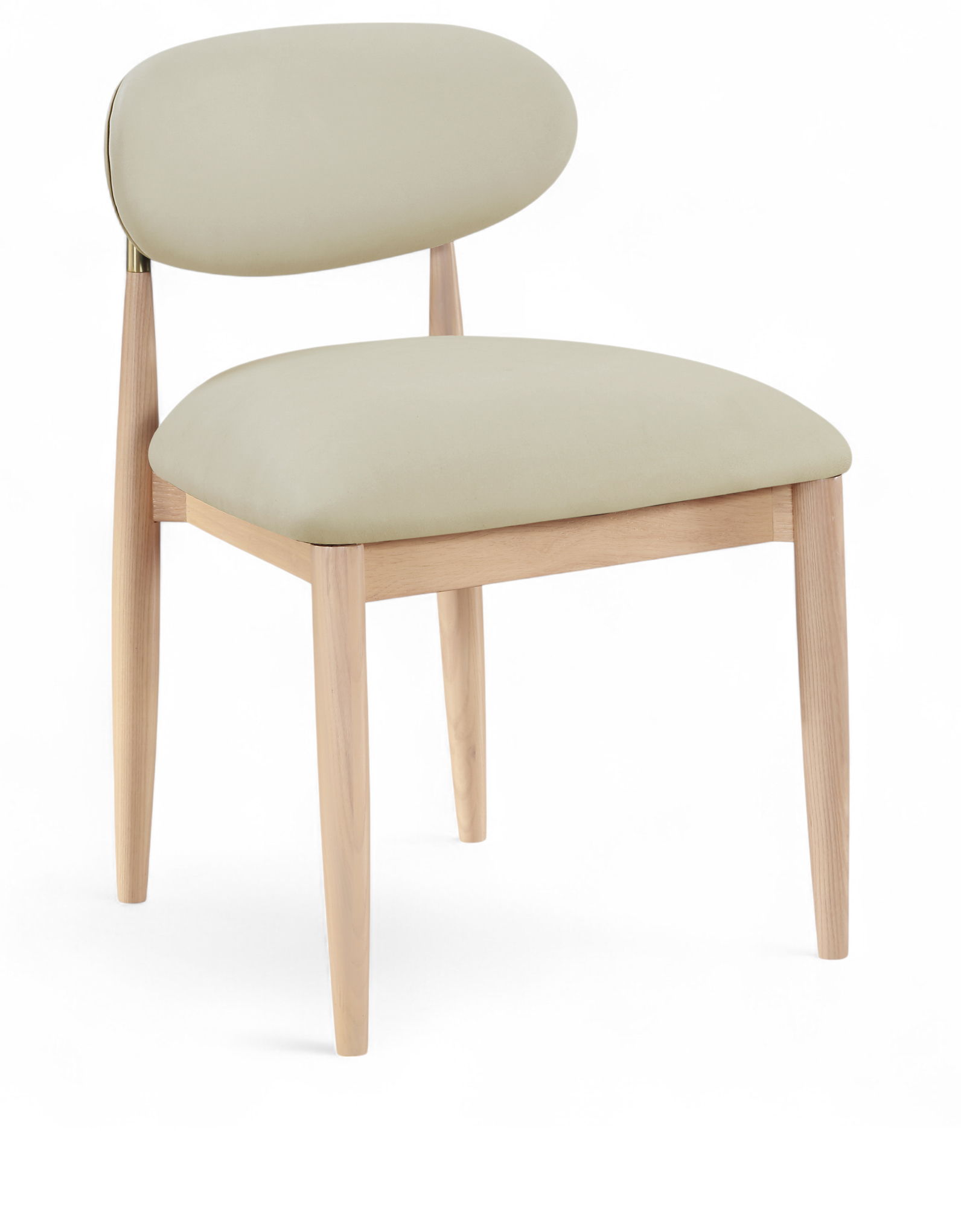 Riccio - Vegan Leather Upholstered Dining Side Chair (Set of 2) - Taupe