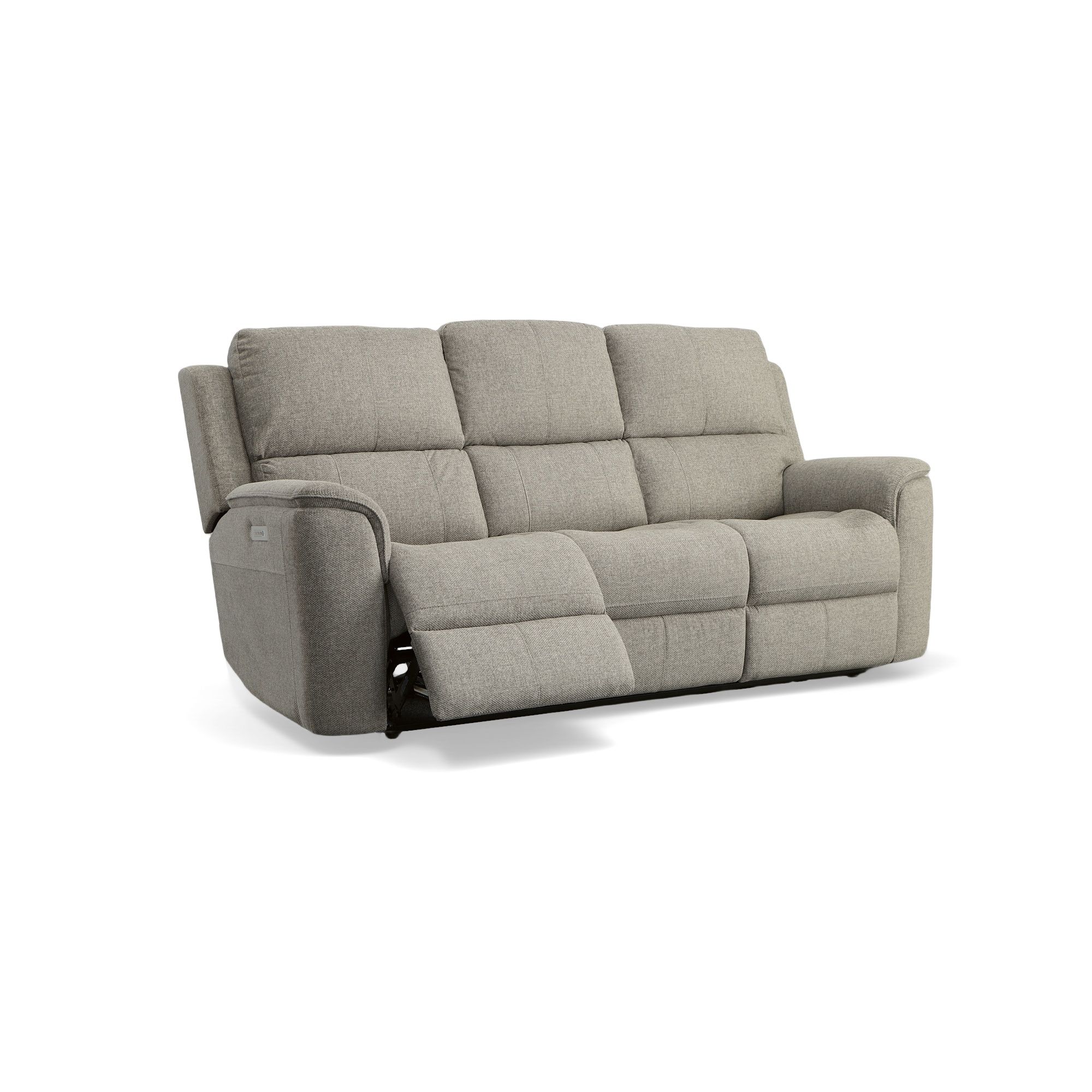 Henry - Power Reclining Sofa With Power Headrests & Lumbar - Fog, gray, view 2