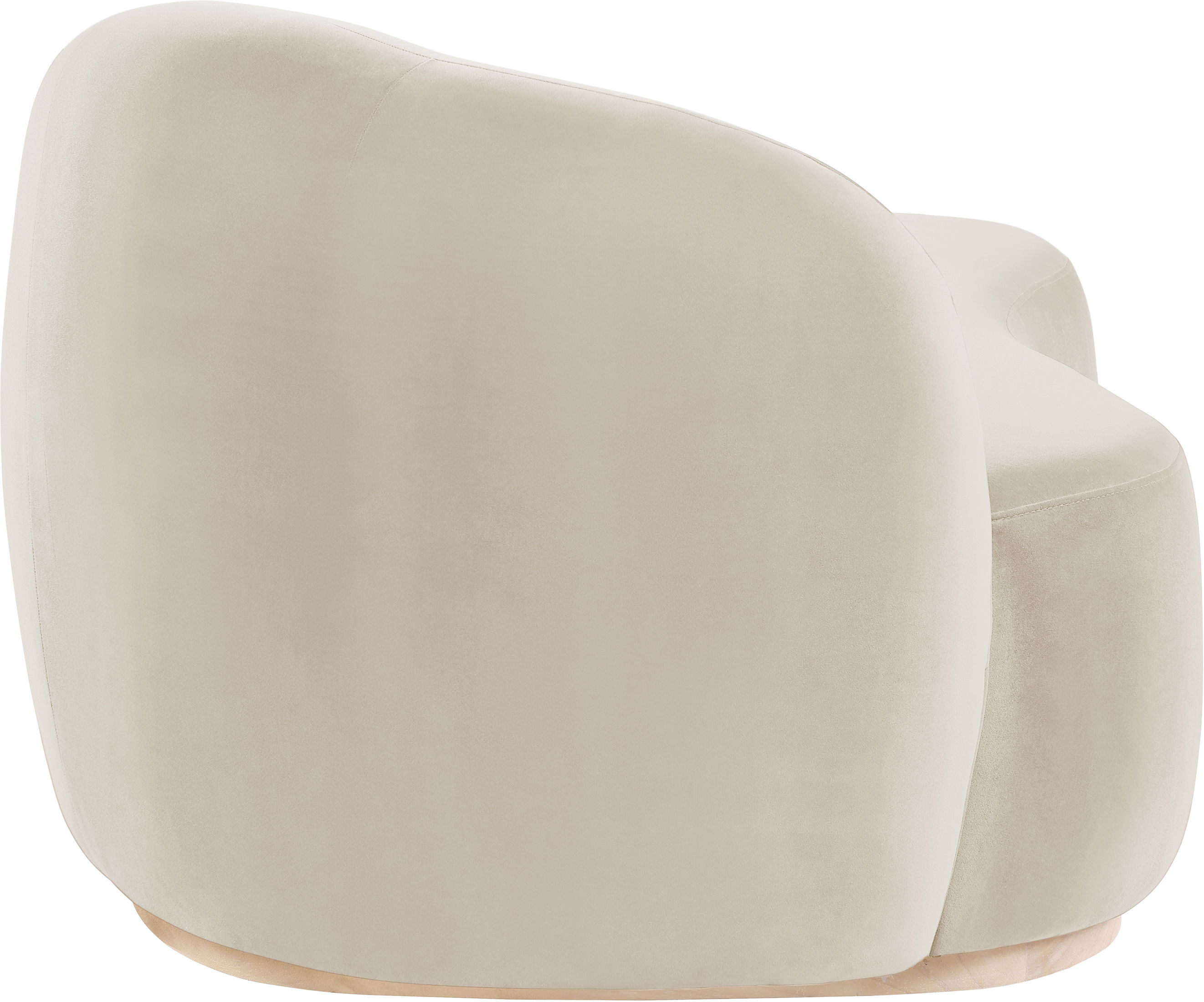 Gustavo - Velvet Upholstered Chaise - Cream