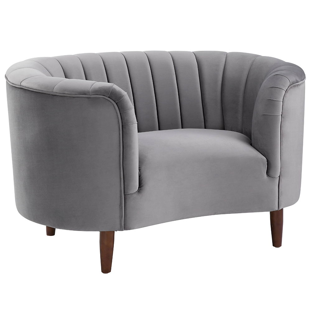 Millephri - Chair - Gray Velvet, gray