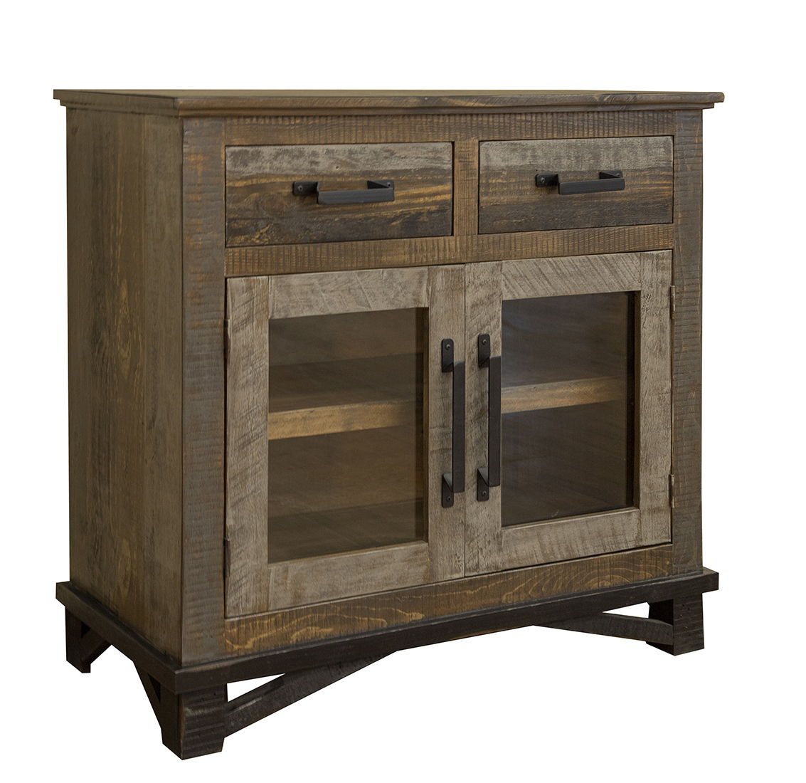 International Furniture Direct Loft Brown - Server - Two Tone Gray / Brown
