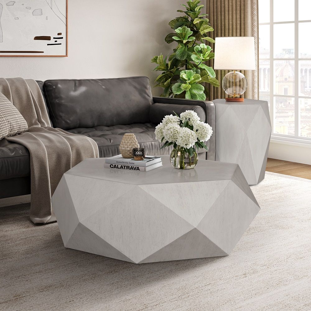 Hanniel - Coffee Table - Antique White, white, view 3