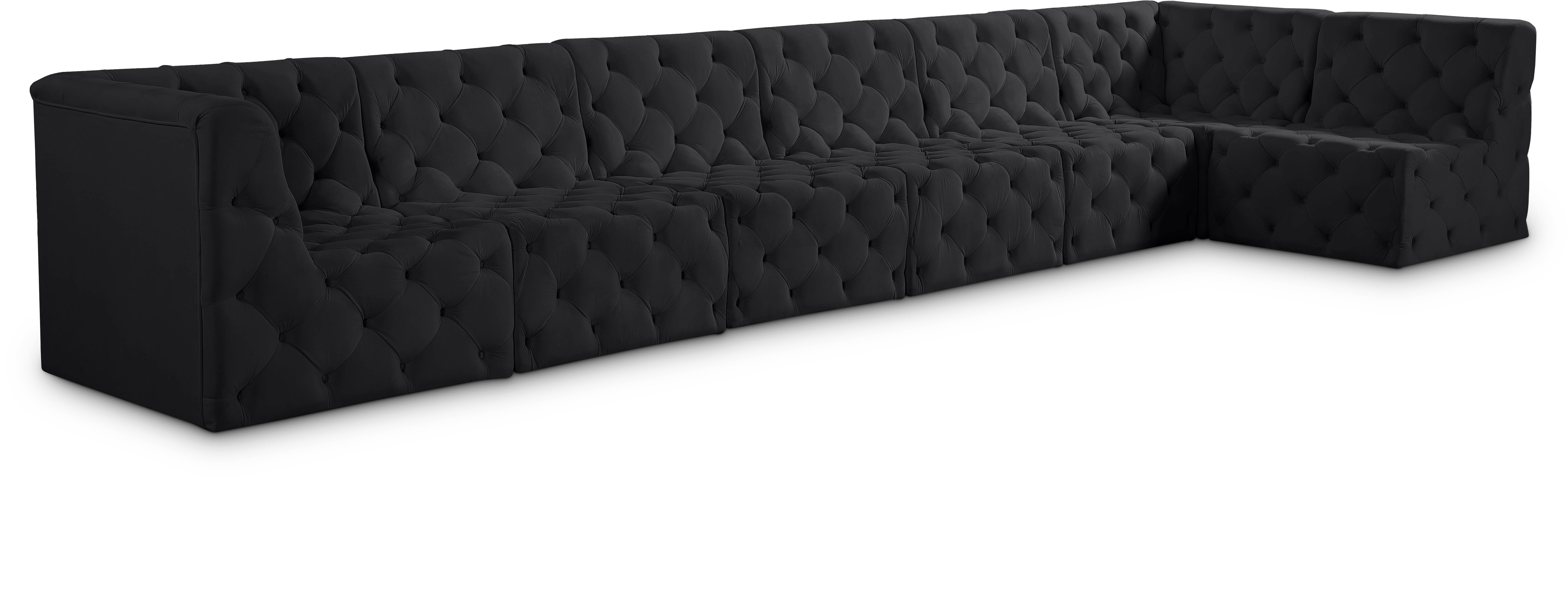 Tuft - 7 Piece Modular Sectional - Black