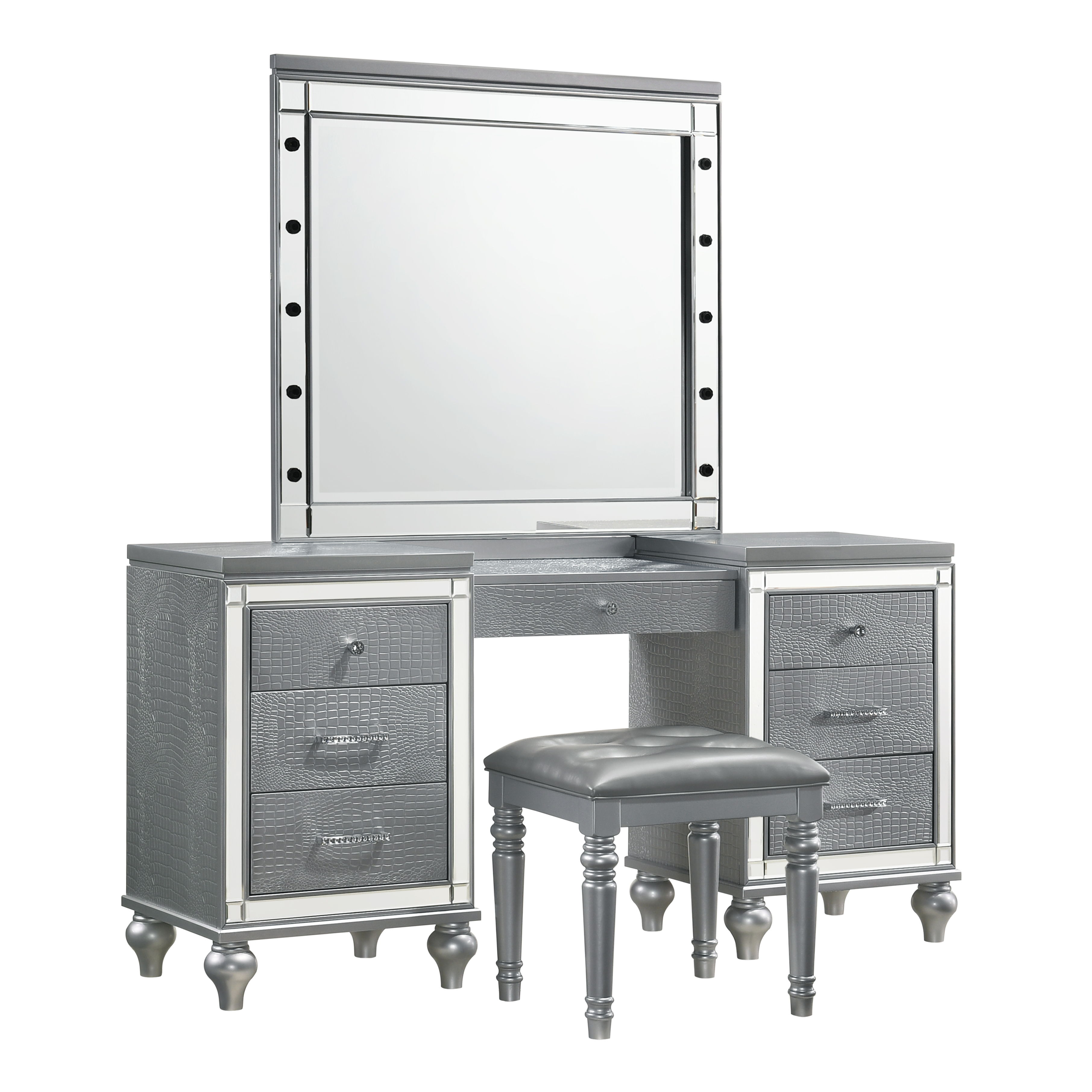 Vanity Table & Mirror & Stool