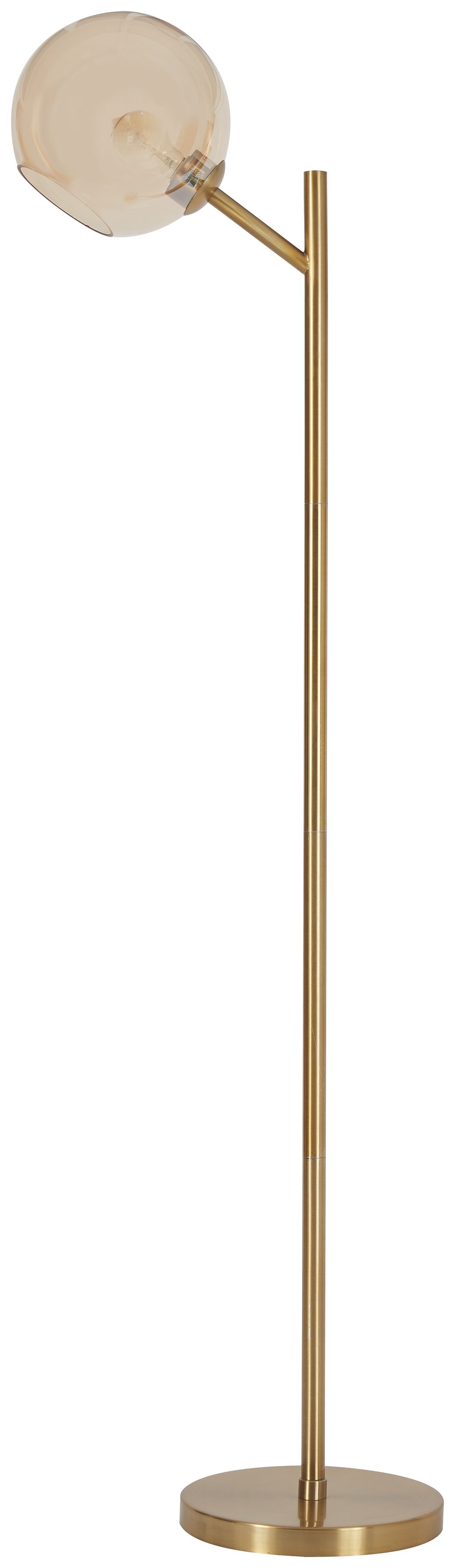 Abanson - Metal Floor Lamp  - Amber / Gold Finish