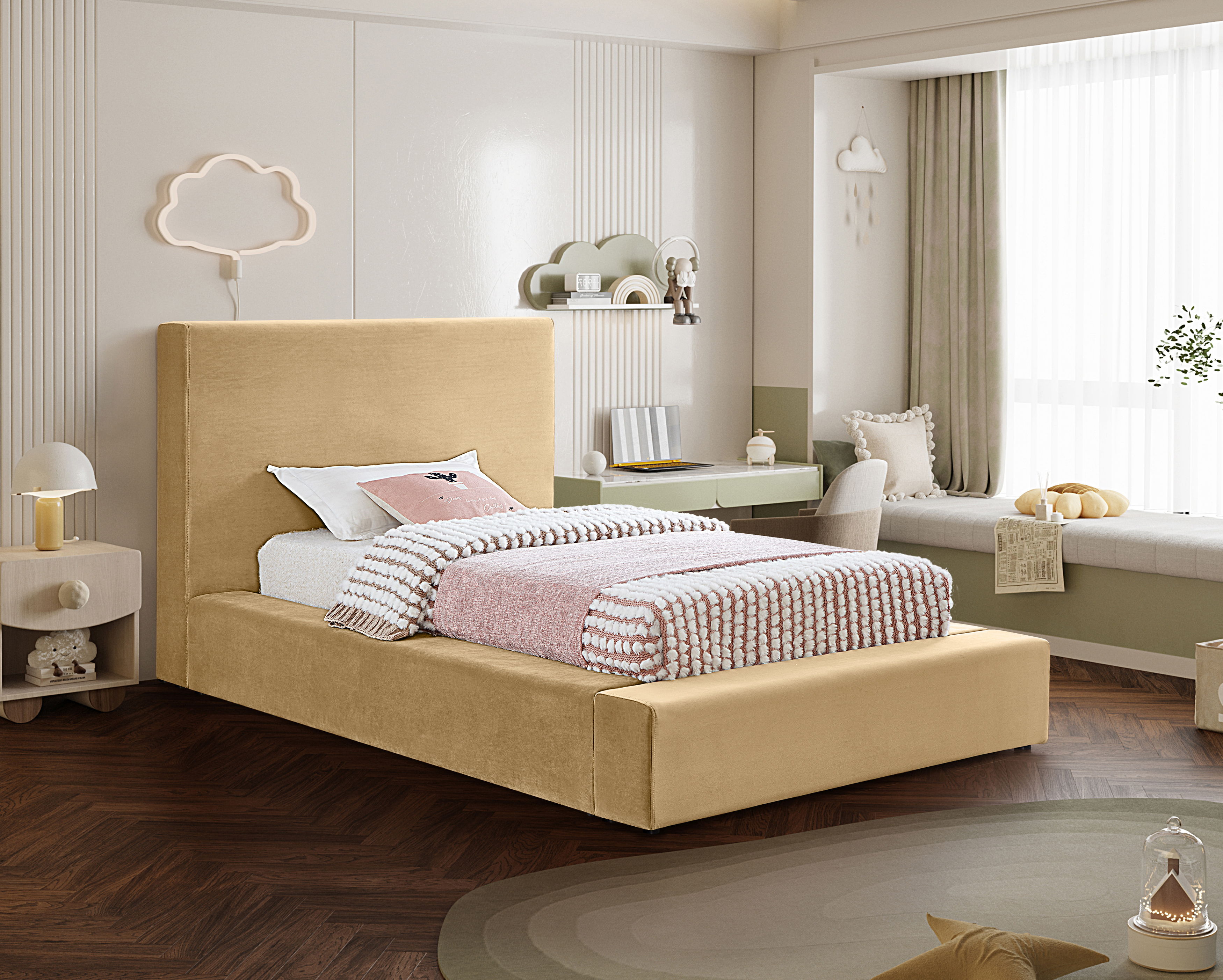 Dorian - Twin Bed - Camel
