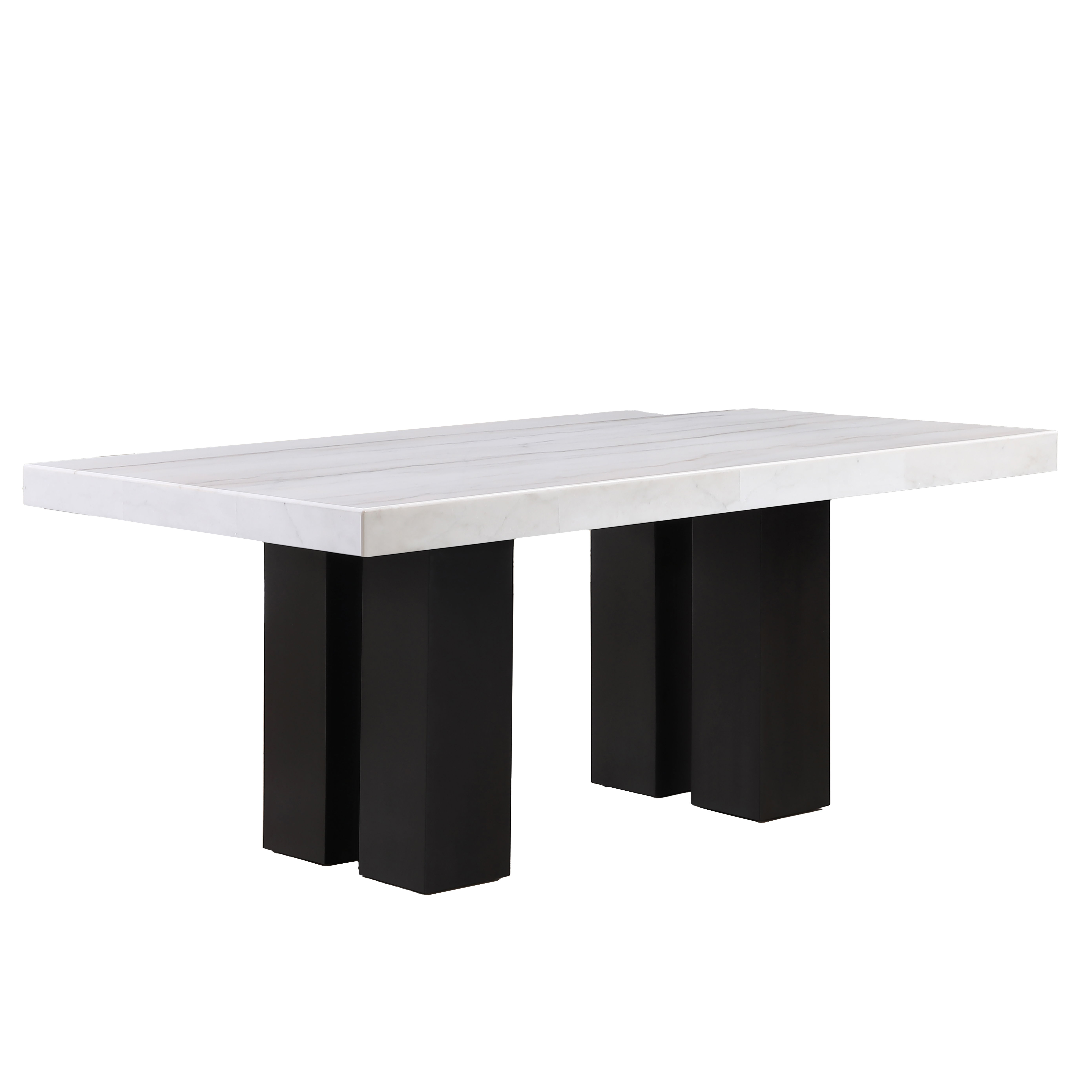 Artemis - Marble Dining Table - White / Black