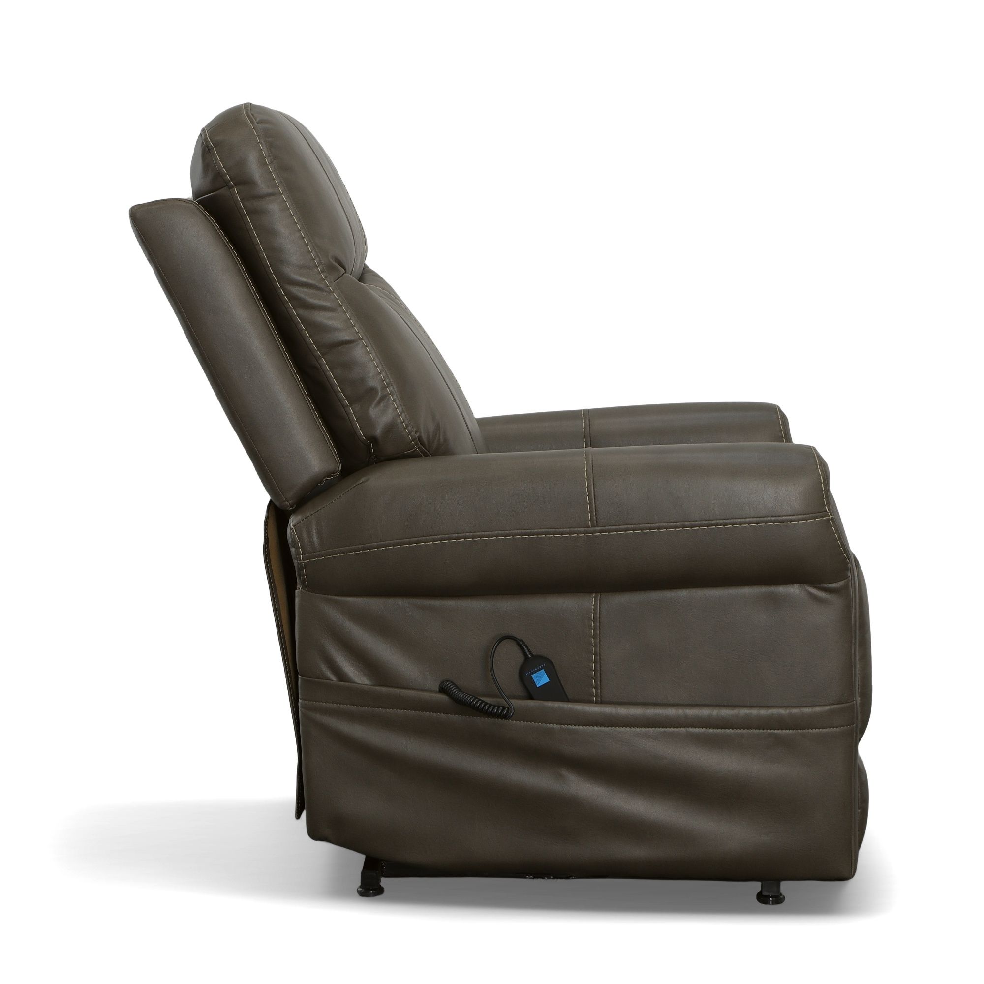 Jenkins - Power Lift Recliner With Right-Hand Control & Power Headrest - Driftwood, dark gray, view 5