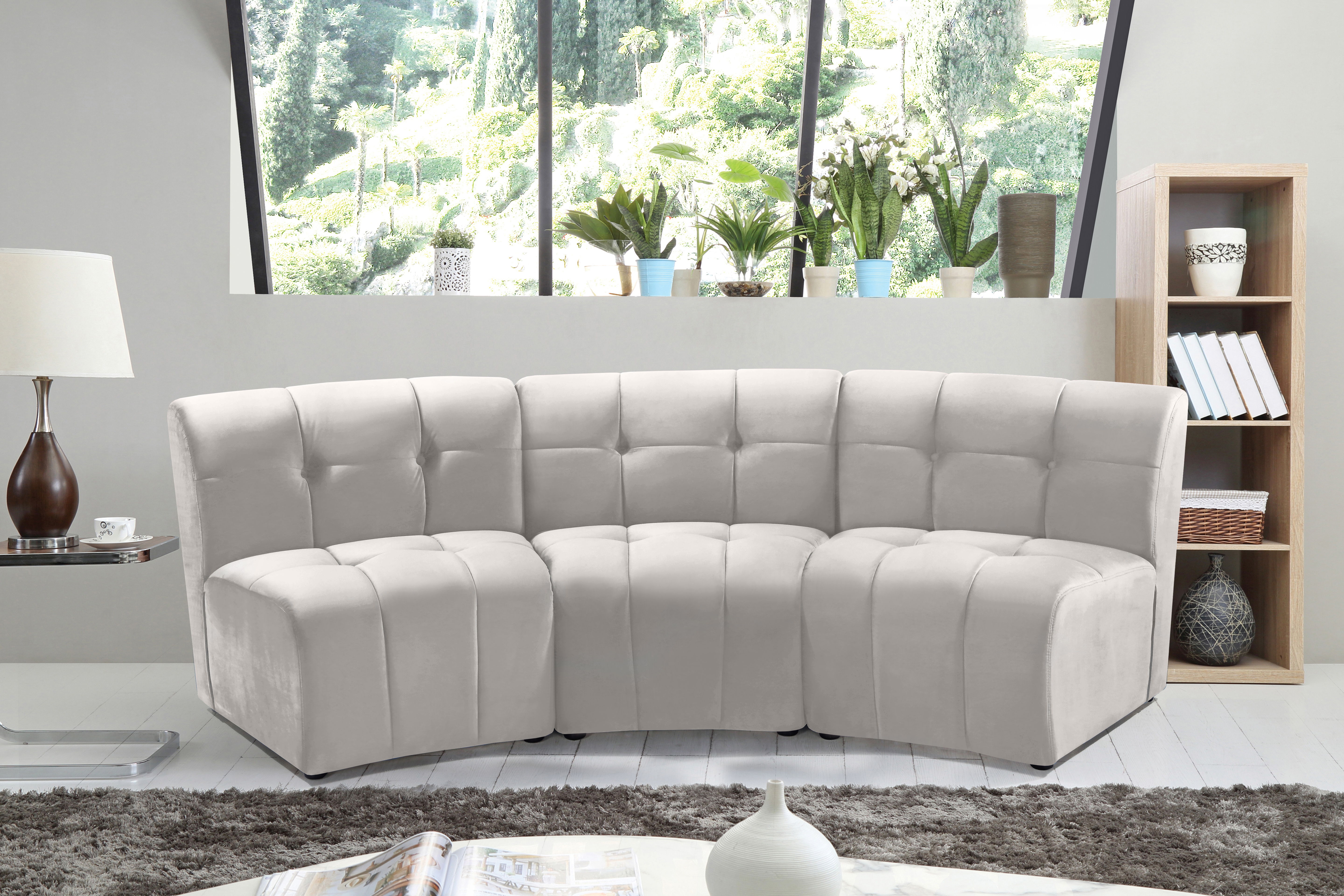 Limitless - 3 Piece Modular Sectional - Cream