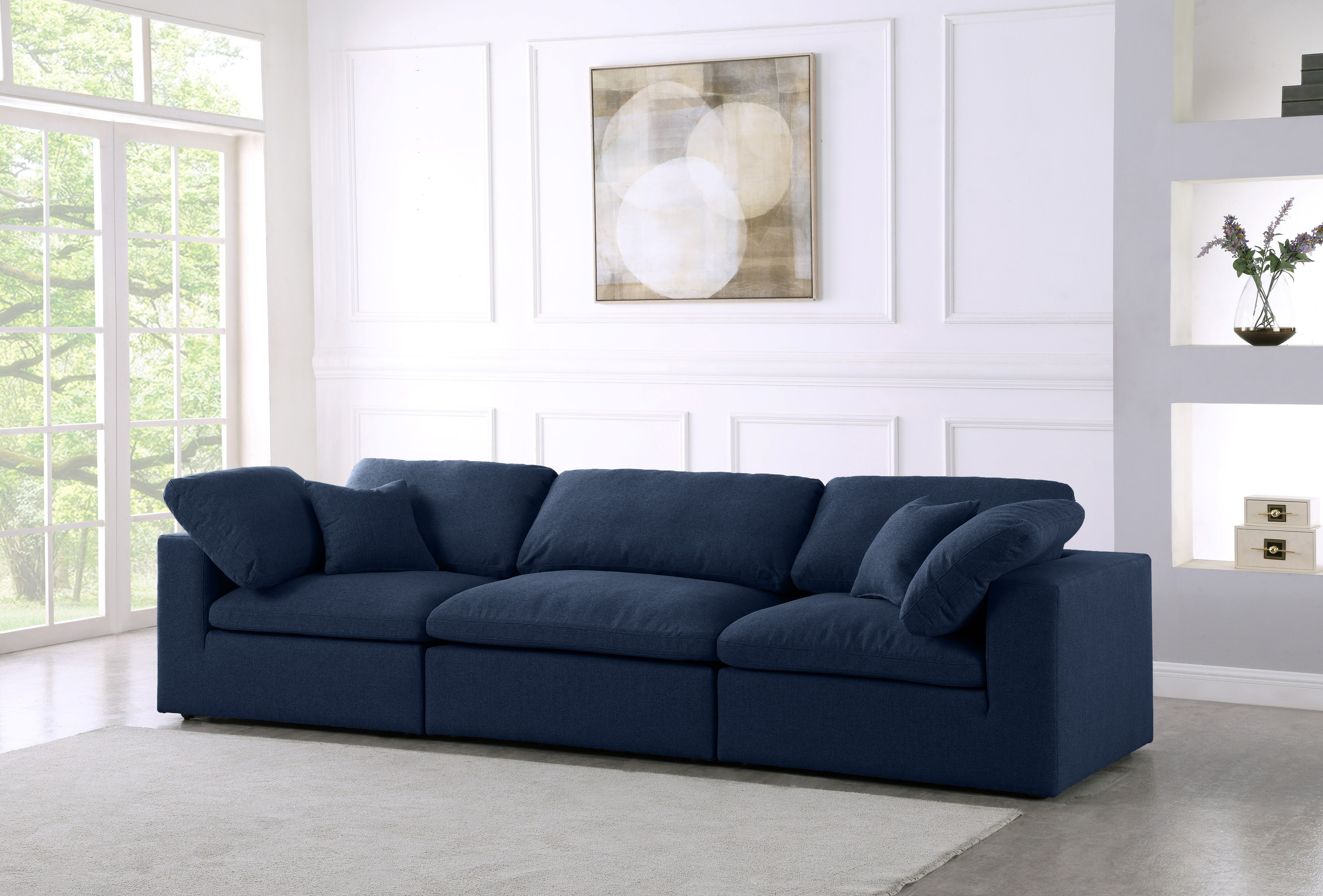 Serene - 3 Piece Modular Sofa - Navy