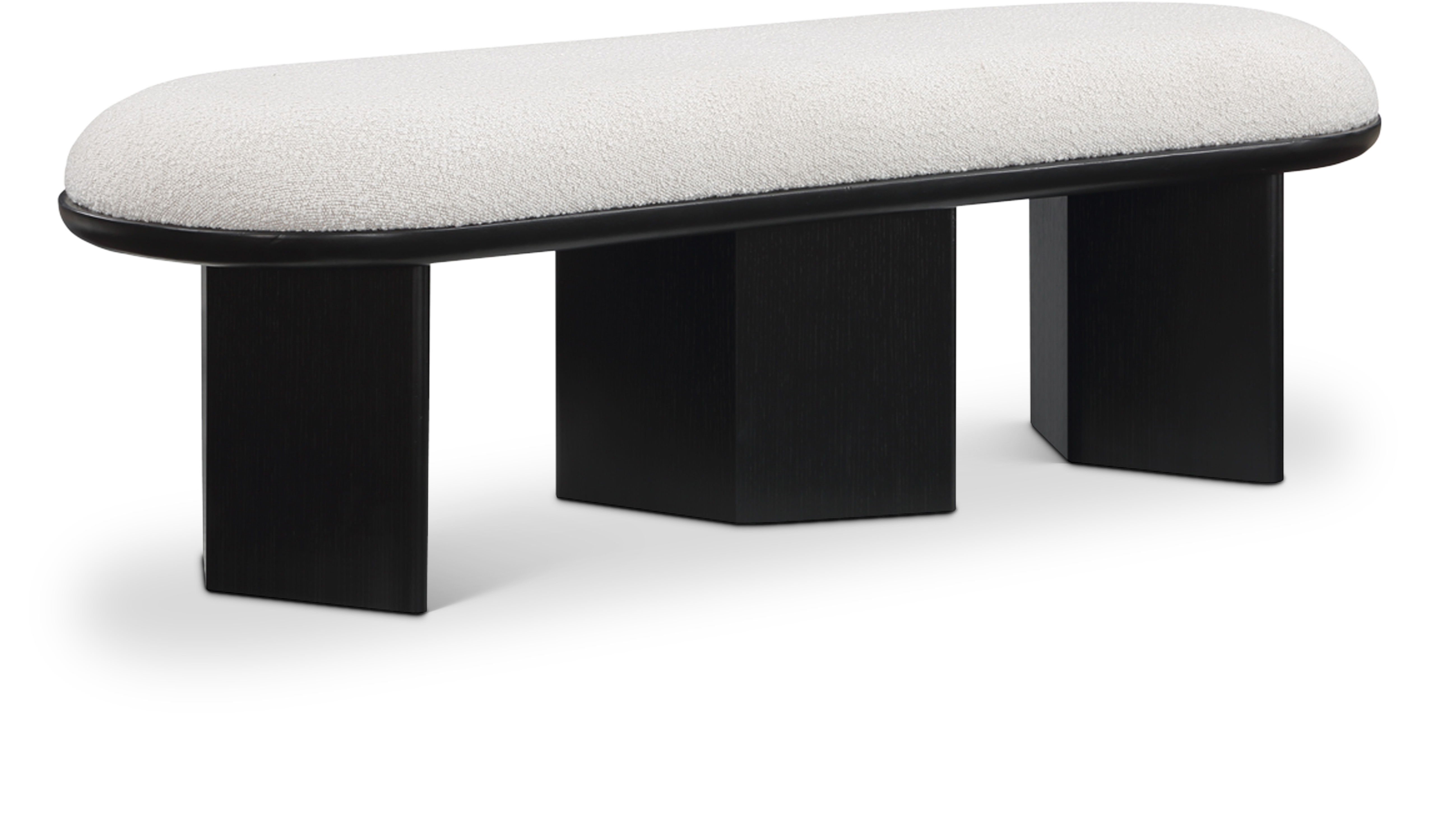 Wilshire - Bench With Black Base - Cream