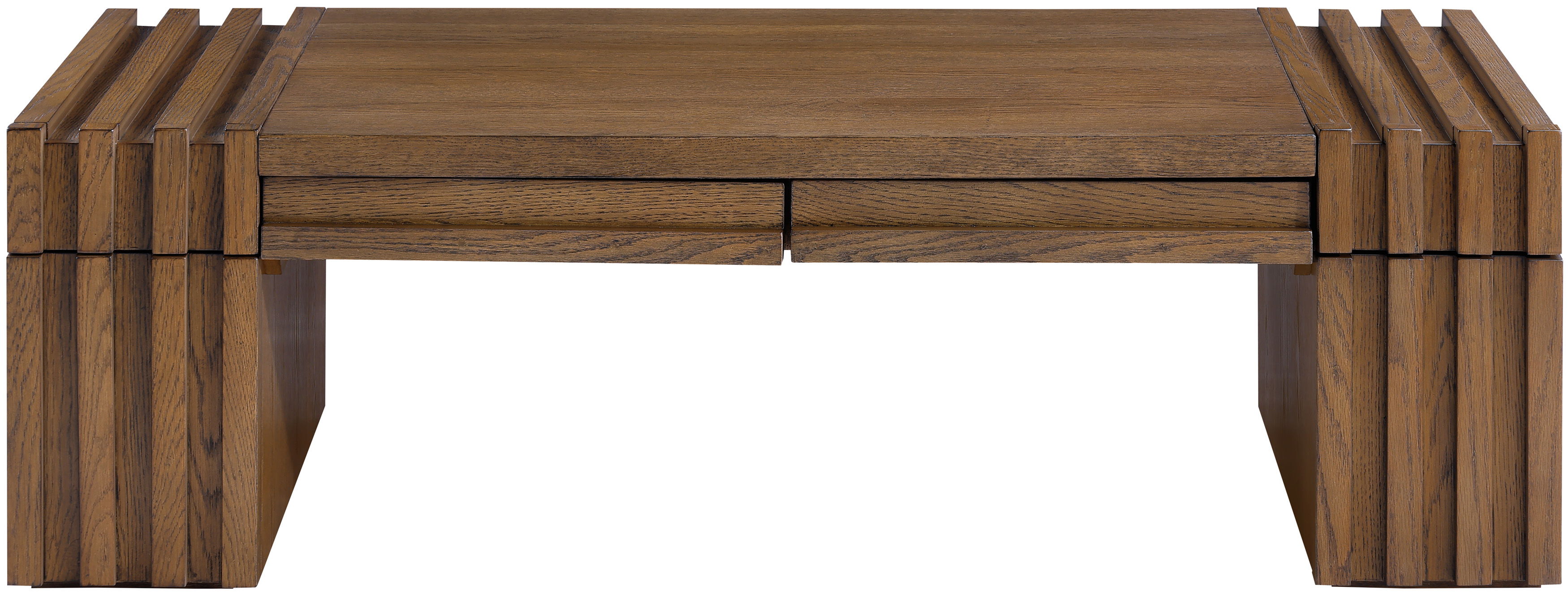 Stanton - Oak Veneer And Solid Wood Coffee Table - Brown