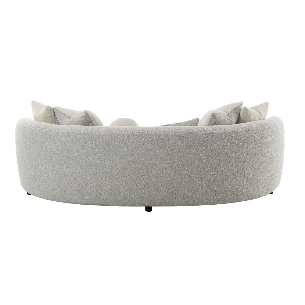 Iniko - Sofa With 6 Pillows - Beige Boucle, beige, view 3