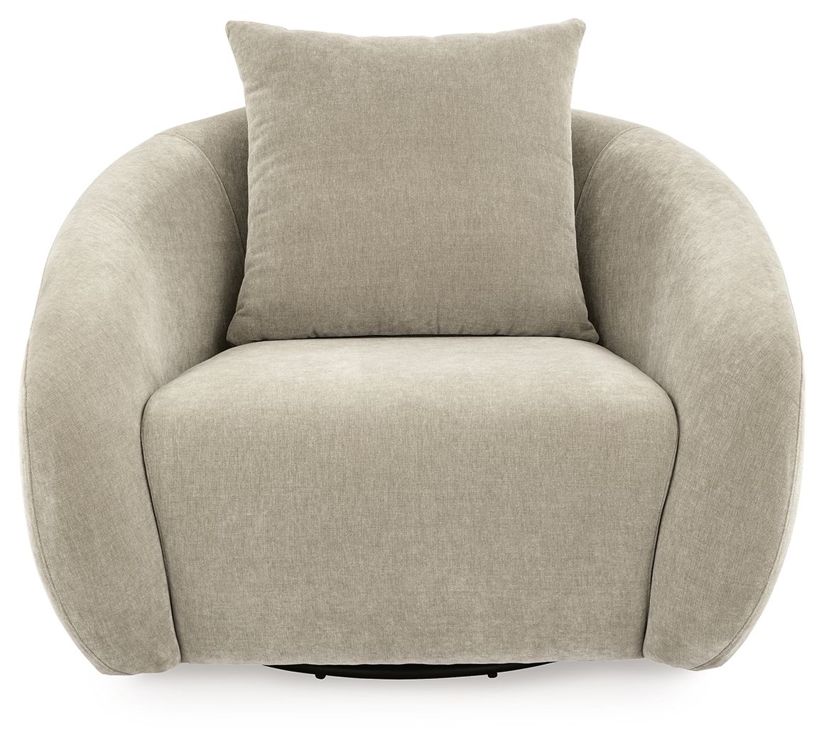 Yahya - Swivel Accent Chair - Pebble