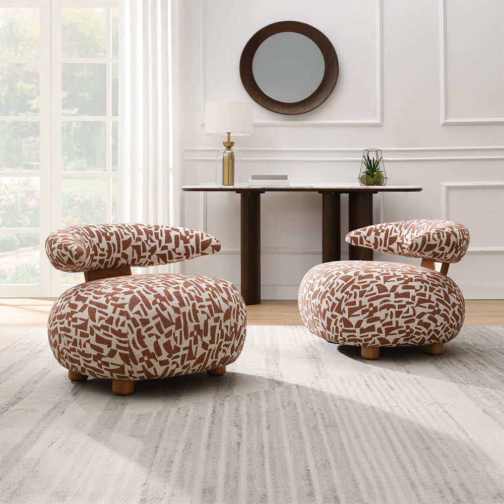 Lynn - Accent Chair - Brown, light brown, view 8