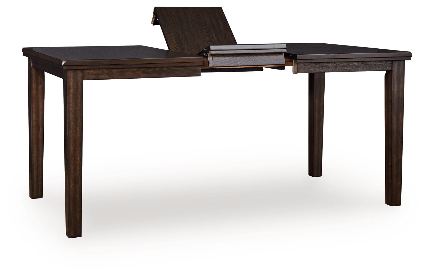 Haddigan - Dining Room Counter Height Butterfly Extension Table - Dark Brown