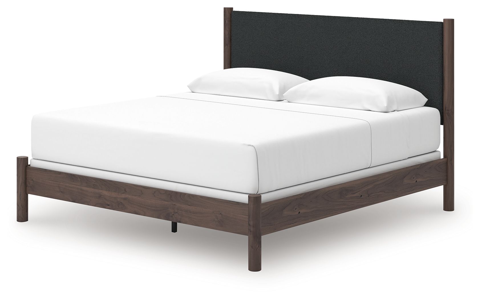 Ashley Furniture Pamytta - King Upholstered Panel Bed - Brown - Image 5
