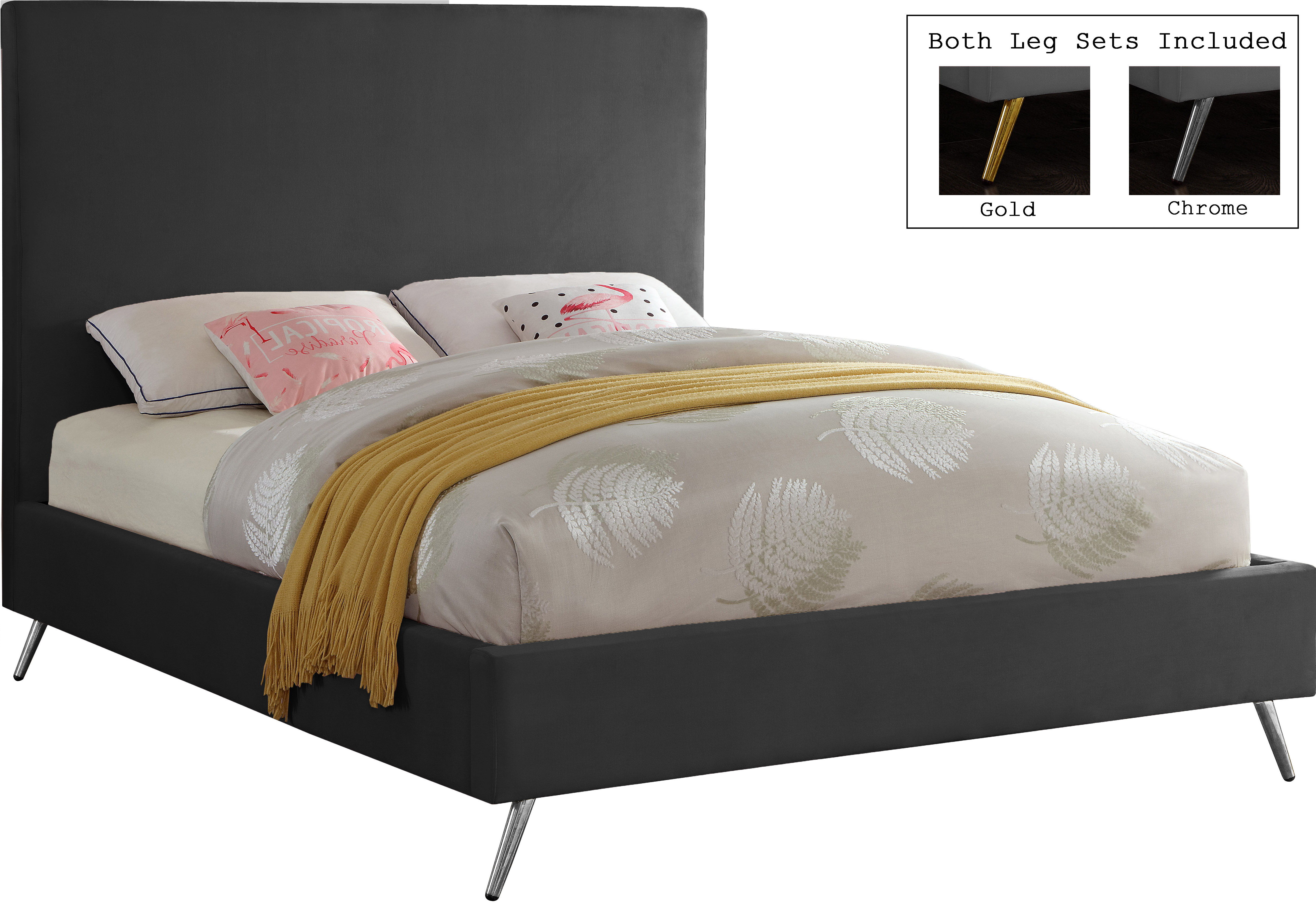 Jasmine - Queen Bed - Gray