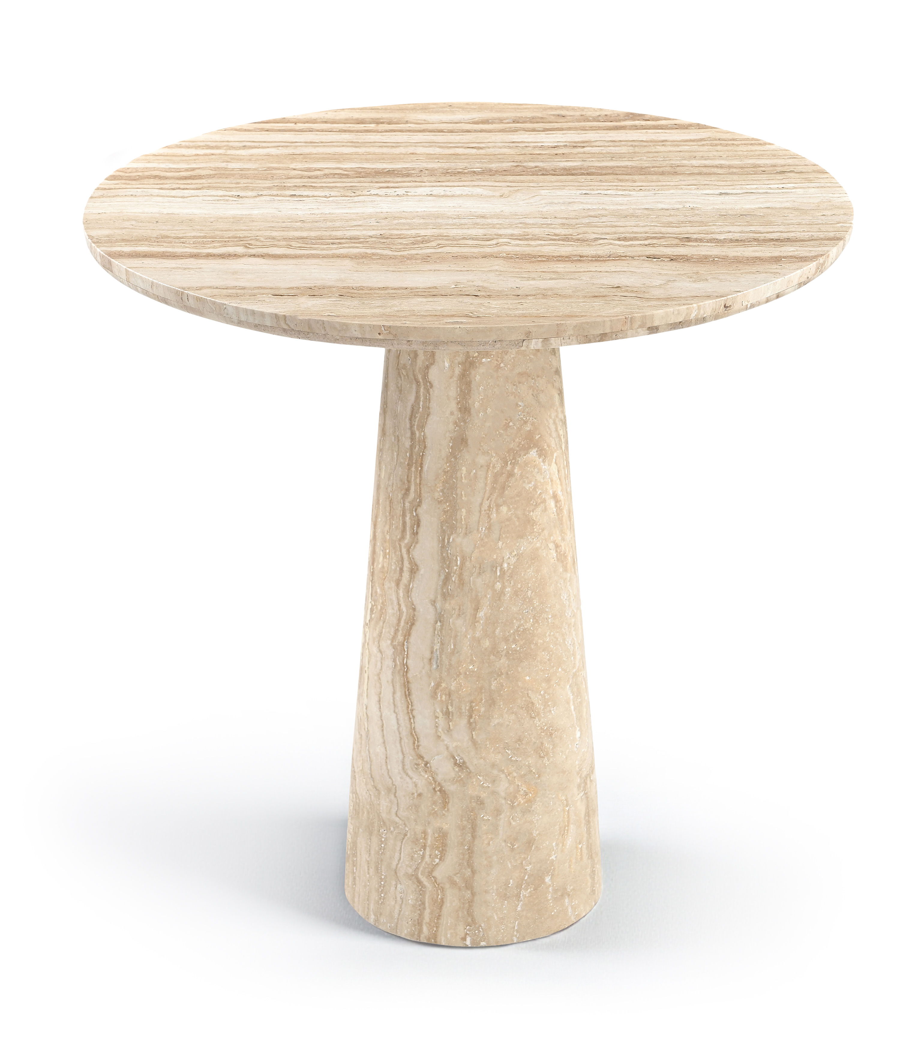 Fontelina - 30" Genuine Marble Bistro Dining Table - Beige
