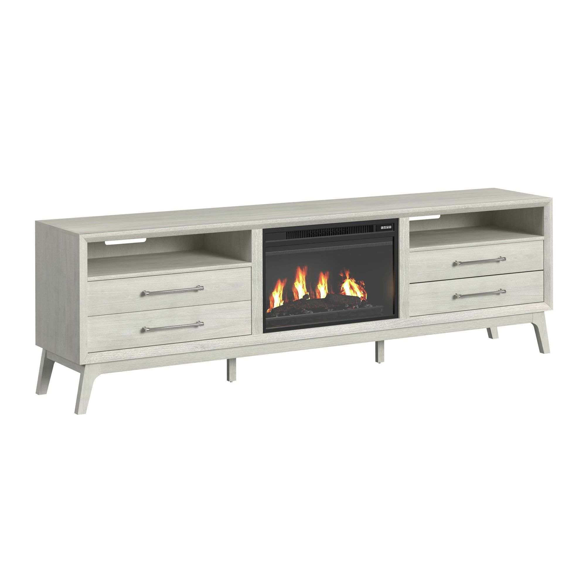 Westland - 4 Piece Entertainment Unit With 82" TV Console - Almond