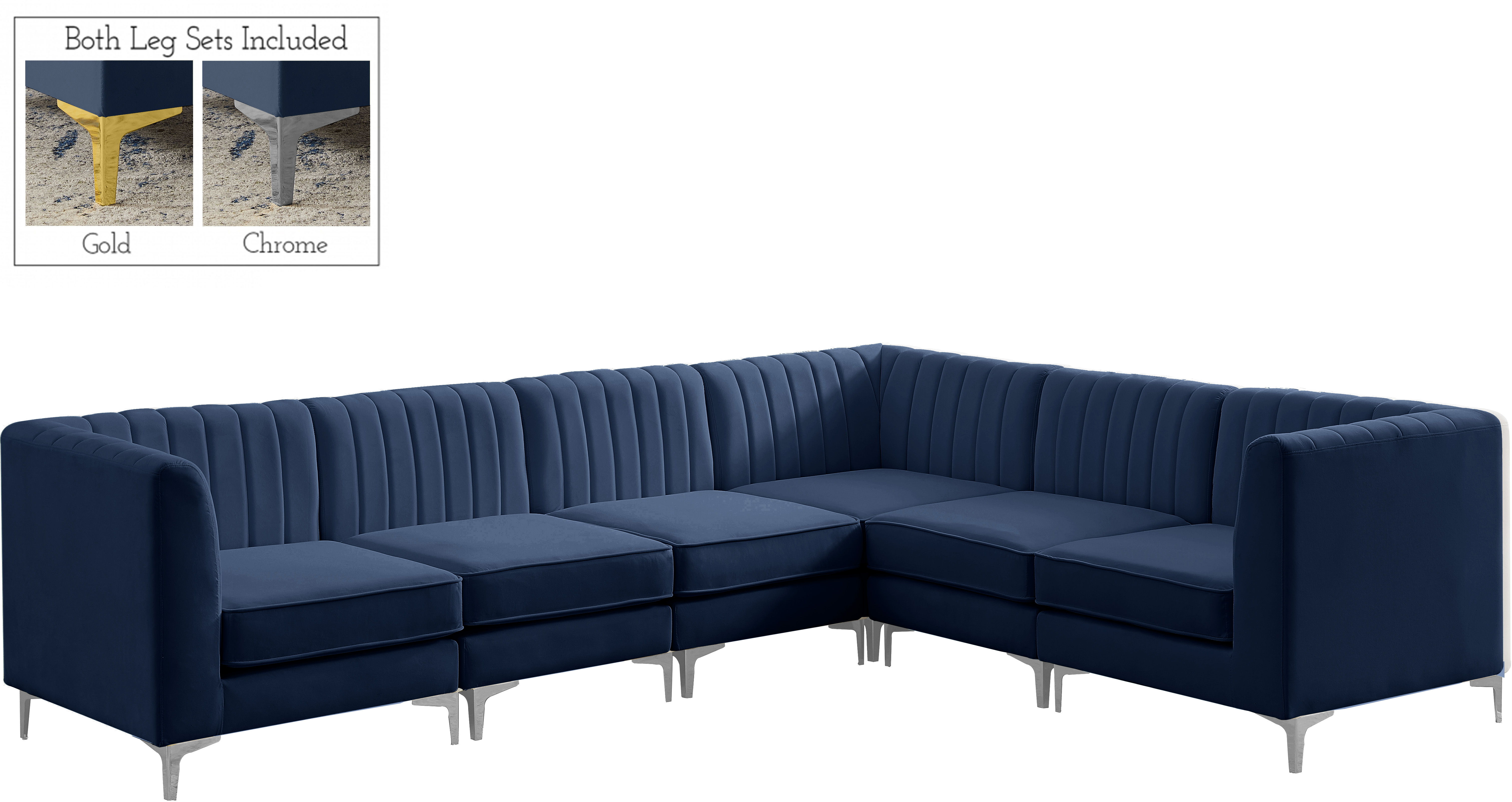 Alina - 6 Piece Modular Sectional - Navy
