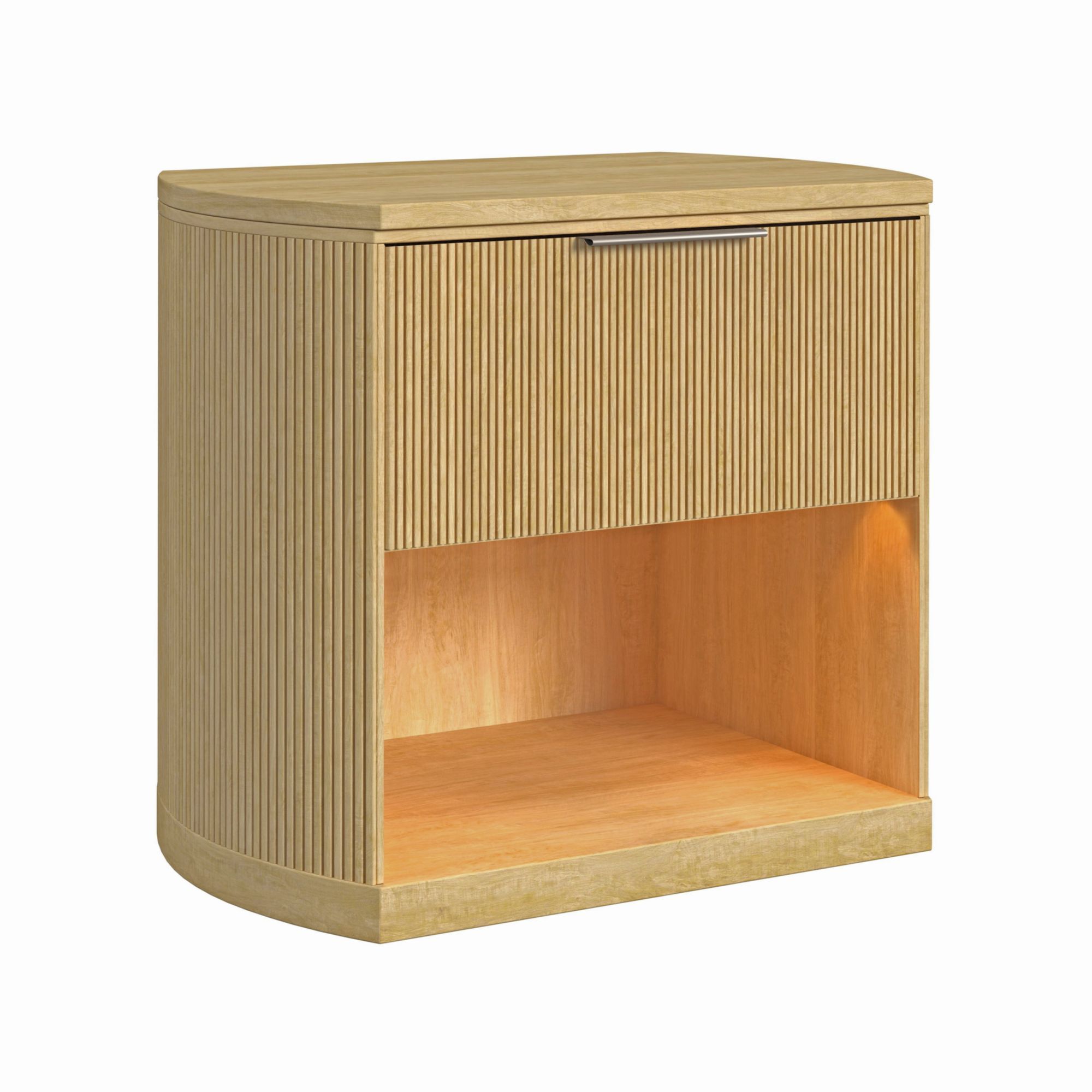 1-Drawer Nightstand With Touch Light