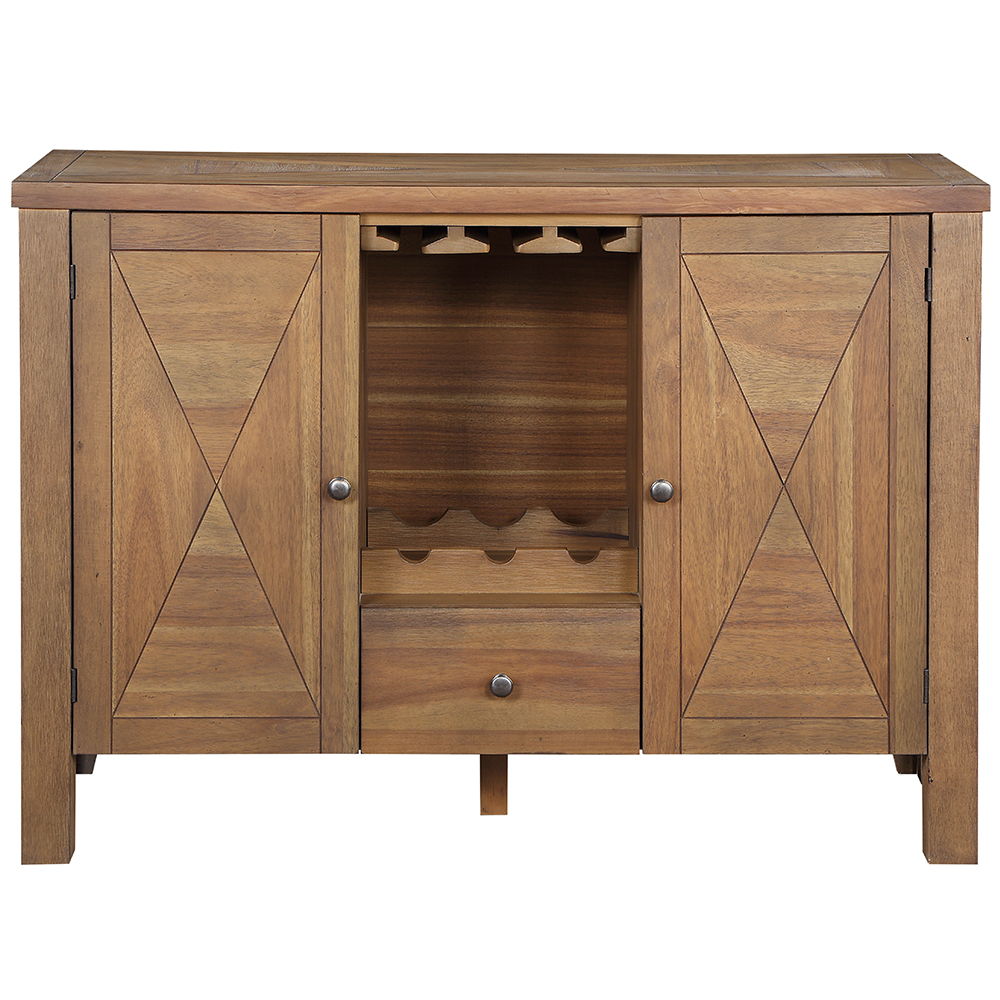 Pascaline - Server - Rustic Brown & Oak, dark brown, view 4