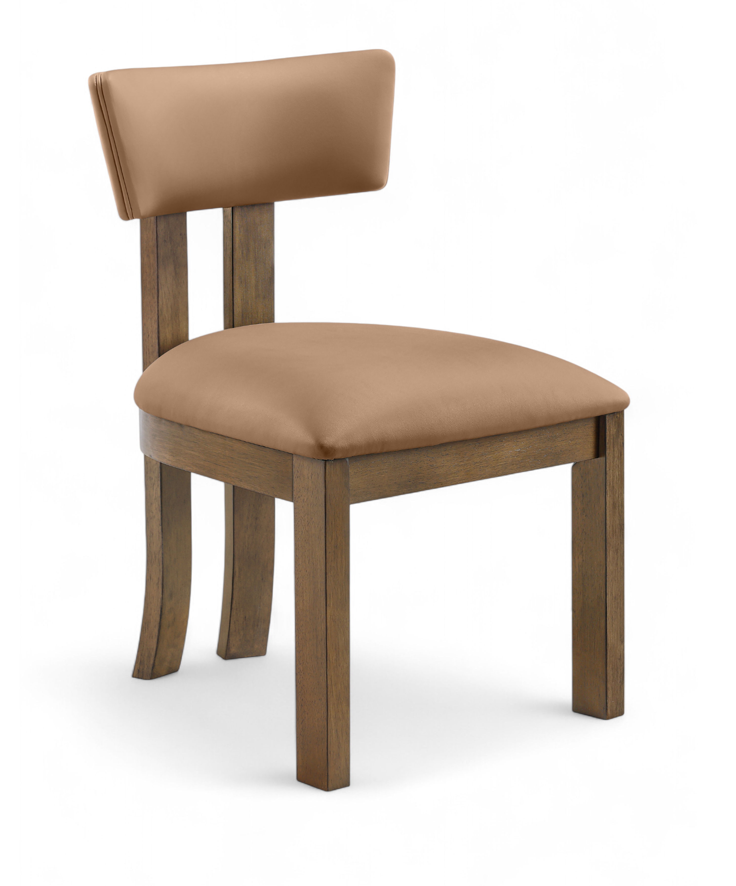 Lavrin - Vegan Leather Upholstered Dining Side Chair (Set of 2) - Cognac