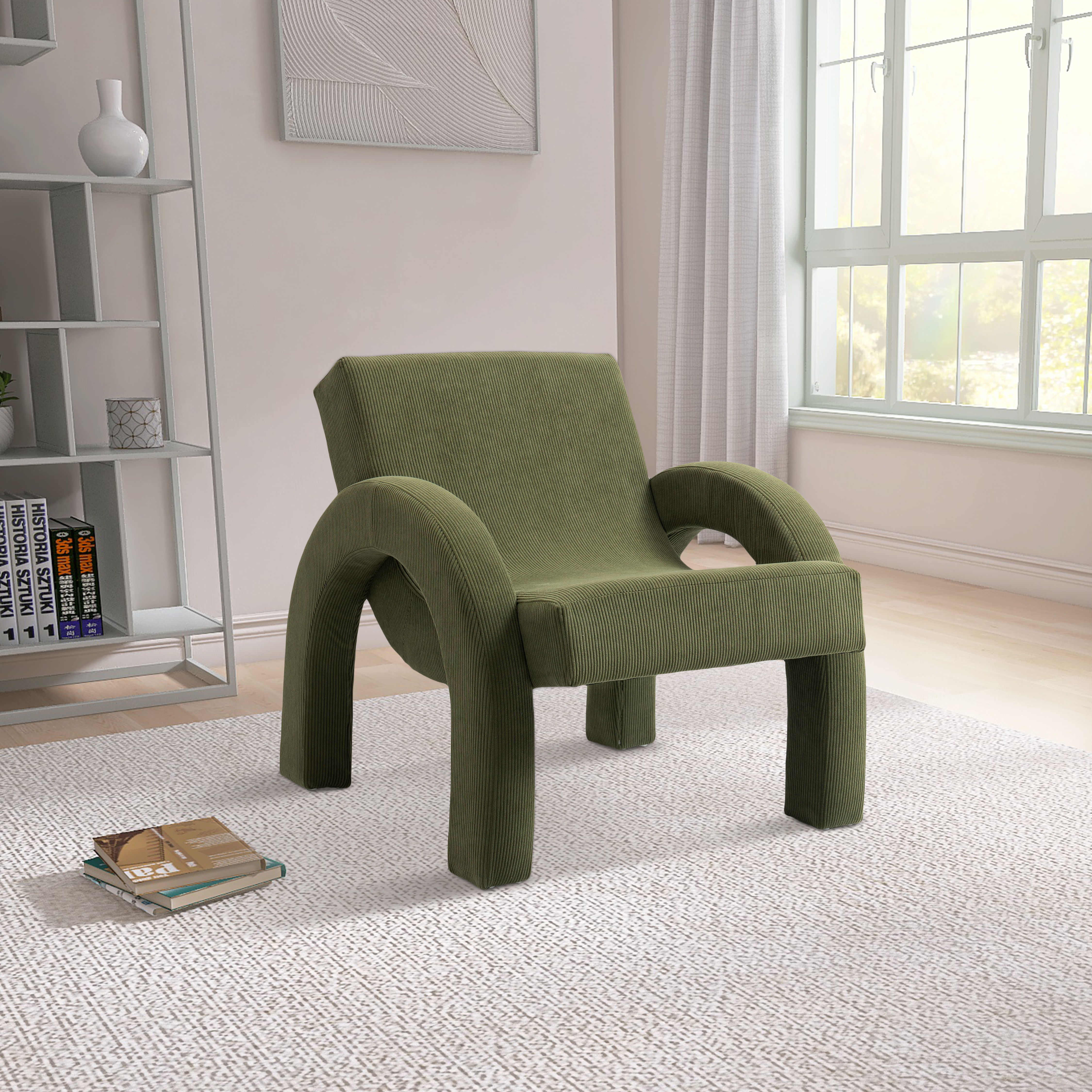 Corduroy - Accent Chair - Green