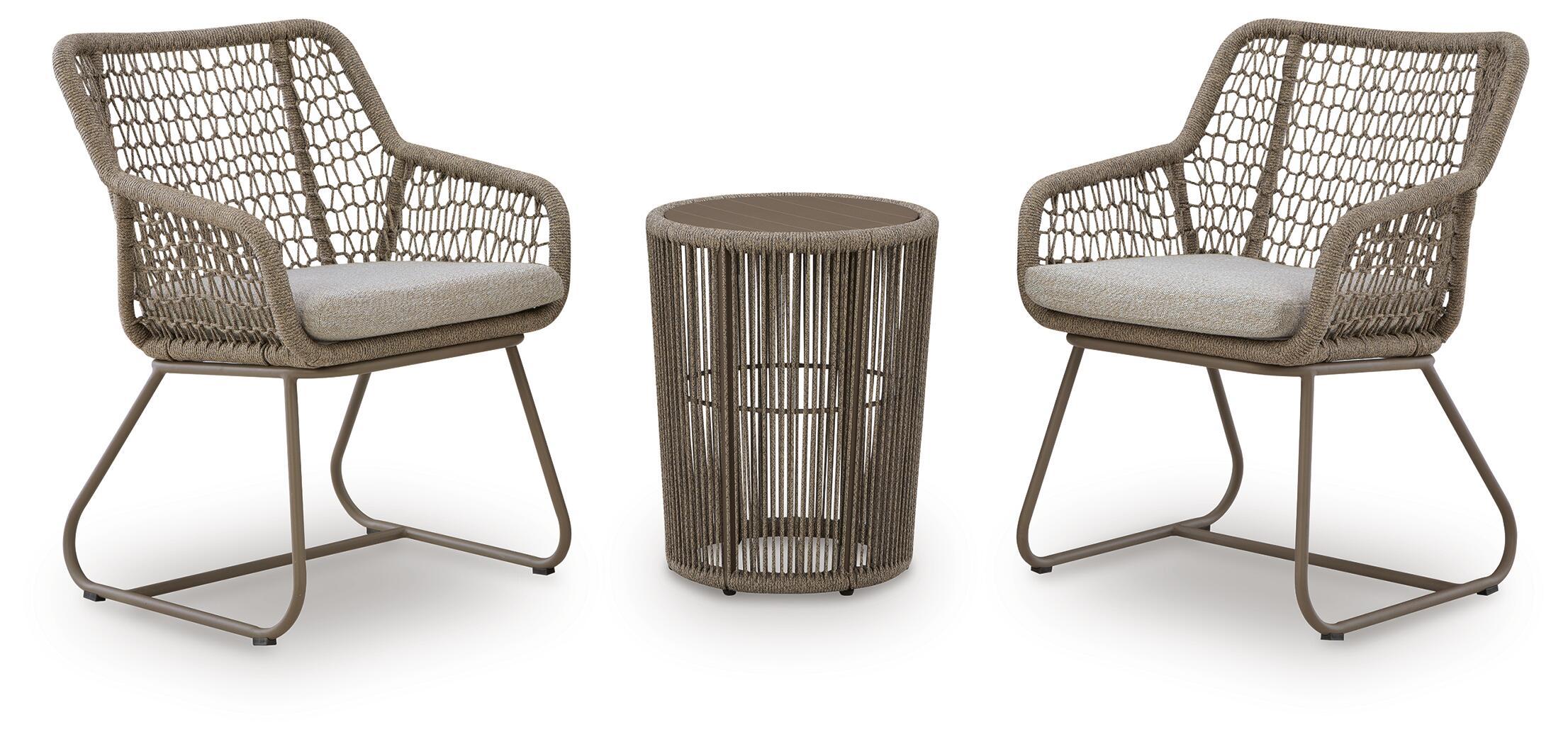 Majors Beach – Outdoor Table And 2 Chairs (Set of 3) – Beige