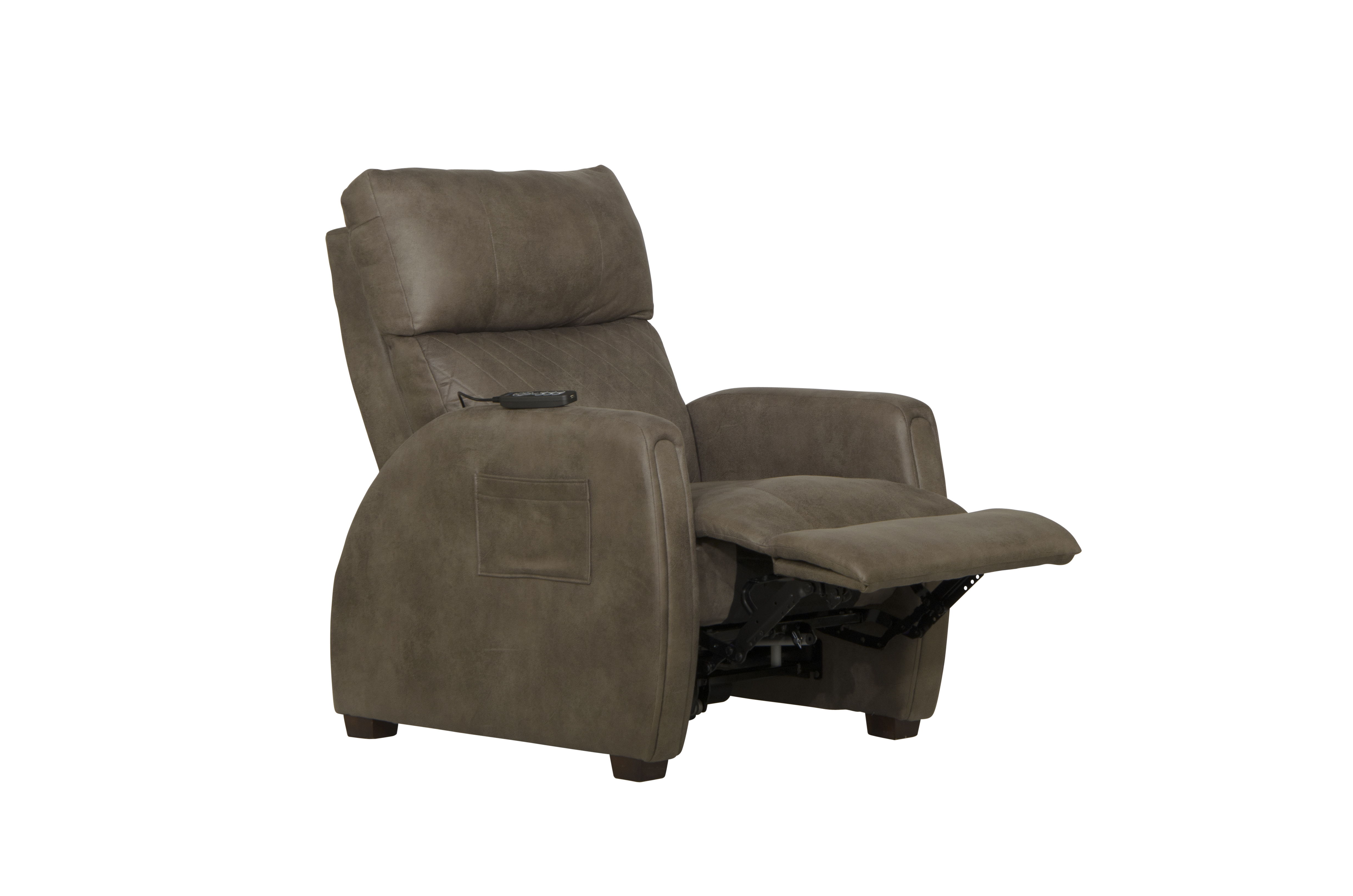 Relaxer - Power Headrest Power Lay Flat Reclining With Heat / Massage / Lumbar / Zero Gravity - Taupe
