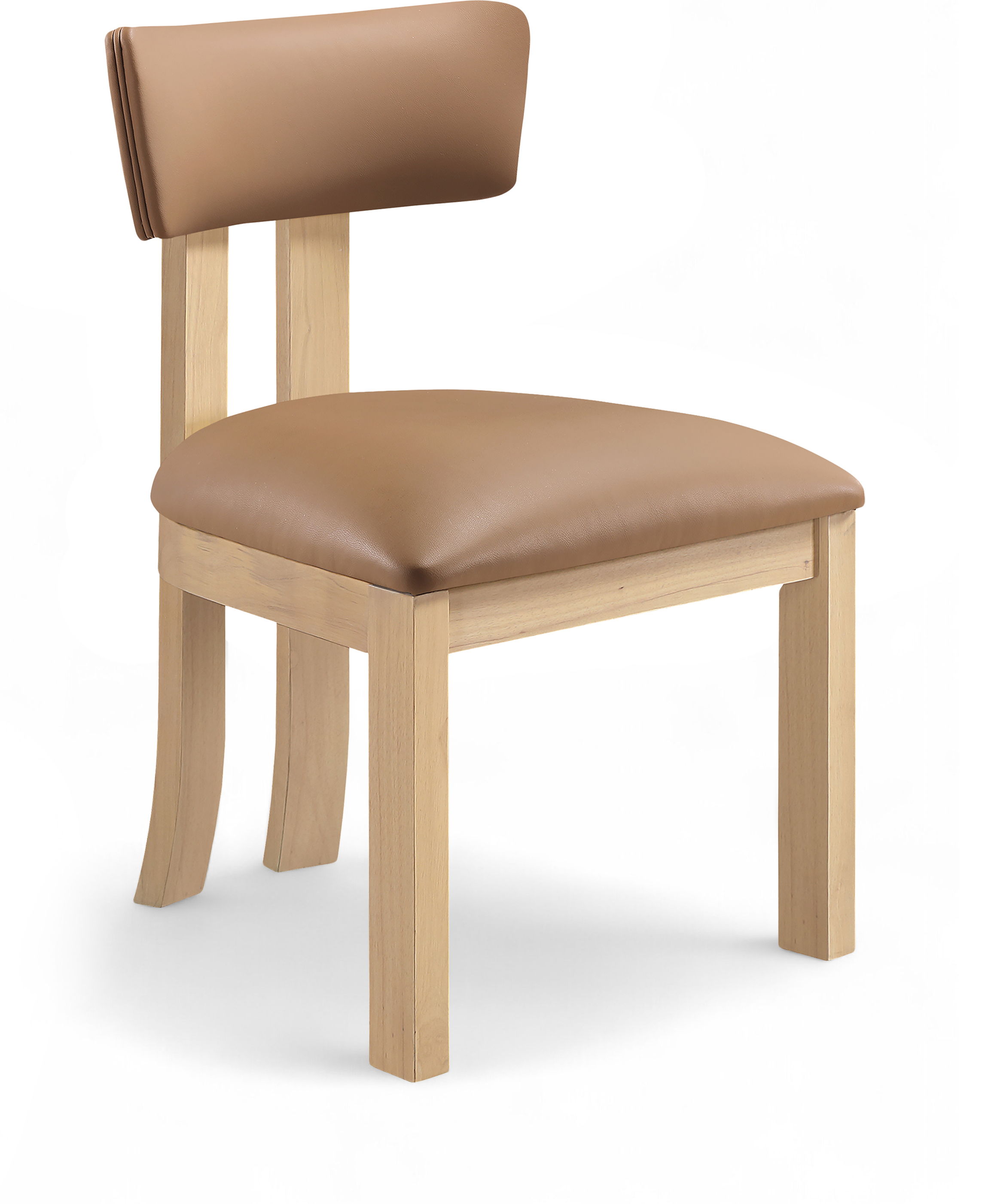 Lavrin - Vegan Leather Dining Side Chair (Set of 2) - Cognac