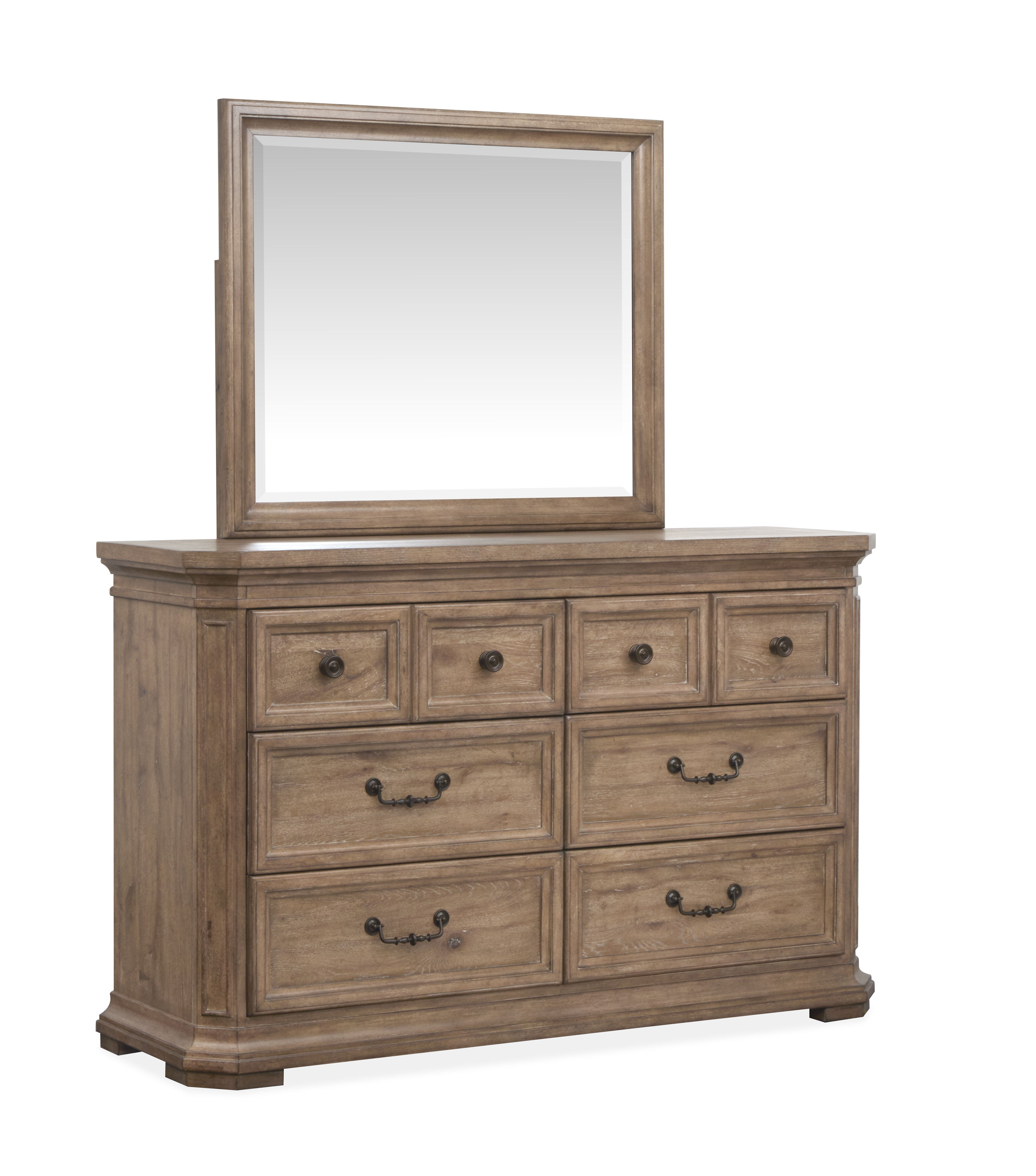 Adler Court - Drawer Dresser With Landscape Mirror - Florentine Walnut Image