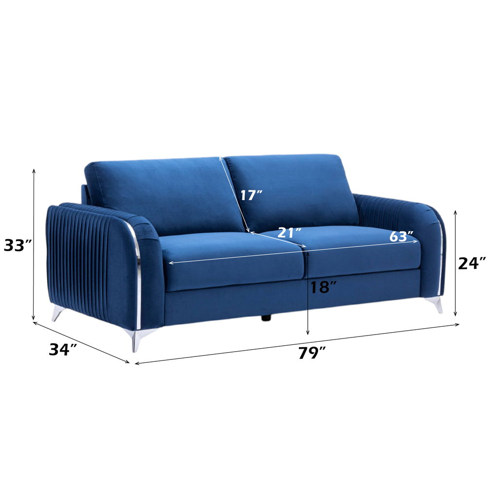 Wenona - Sofa - Blue Velvet, blue, view 6