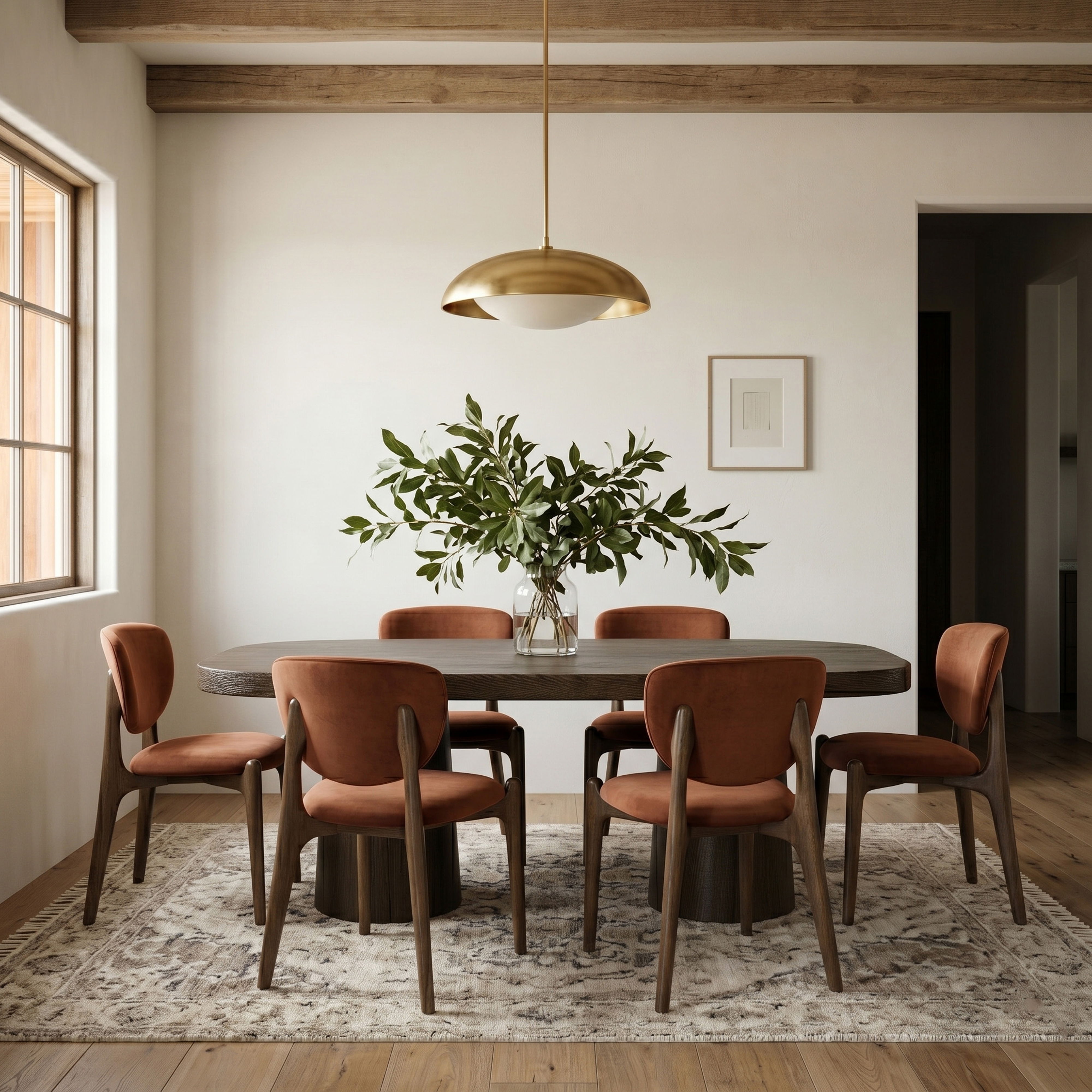 Woodhaven - Solid Wood And Oak Veneer Dining Table - Brown