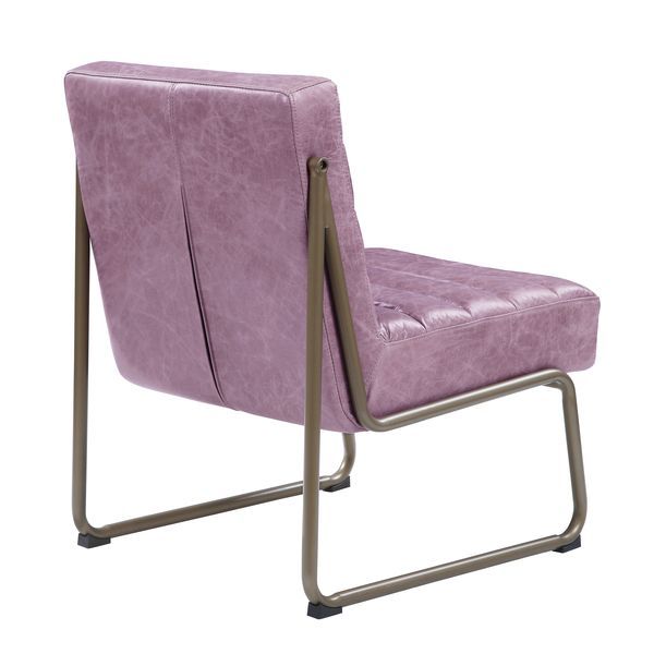 Loria - Accent Chair - Wisteria Top Grain Leather, pink, view 5