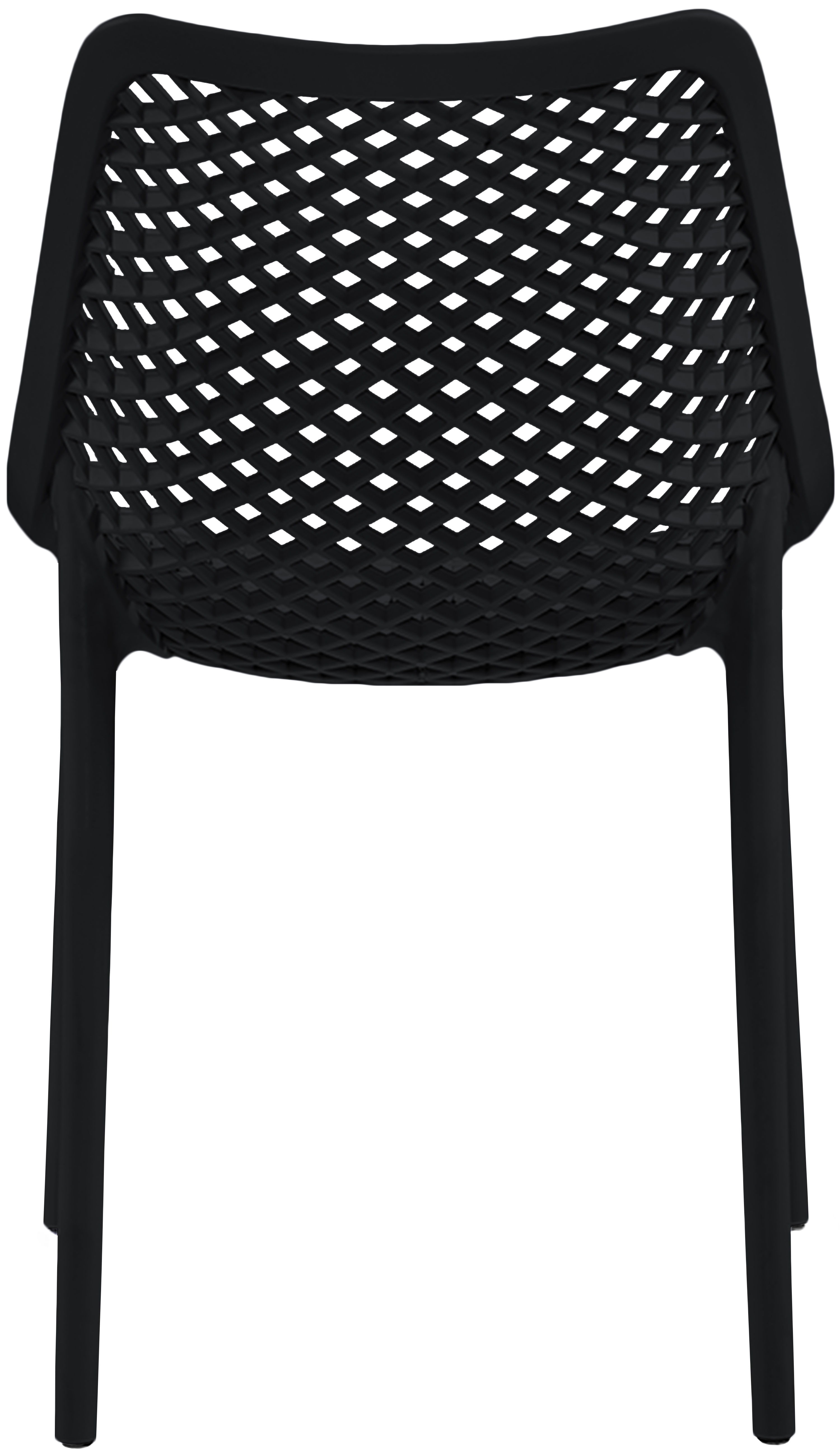 Mykonos - Plastic Outdoor Patio Dining Chair (Set of 4) - Black