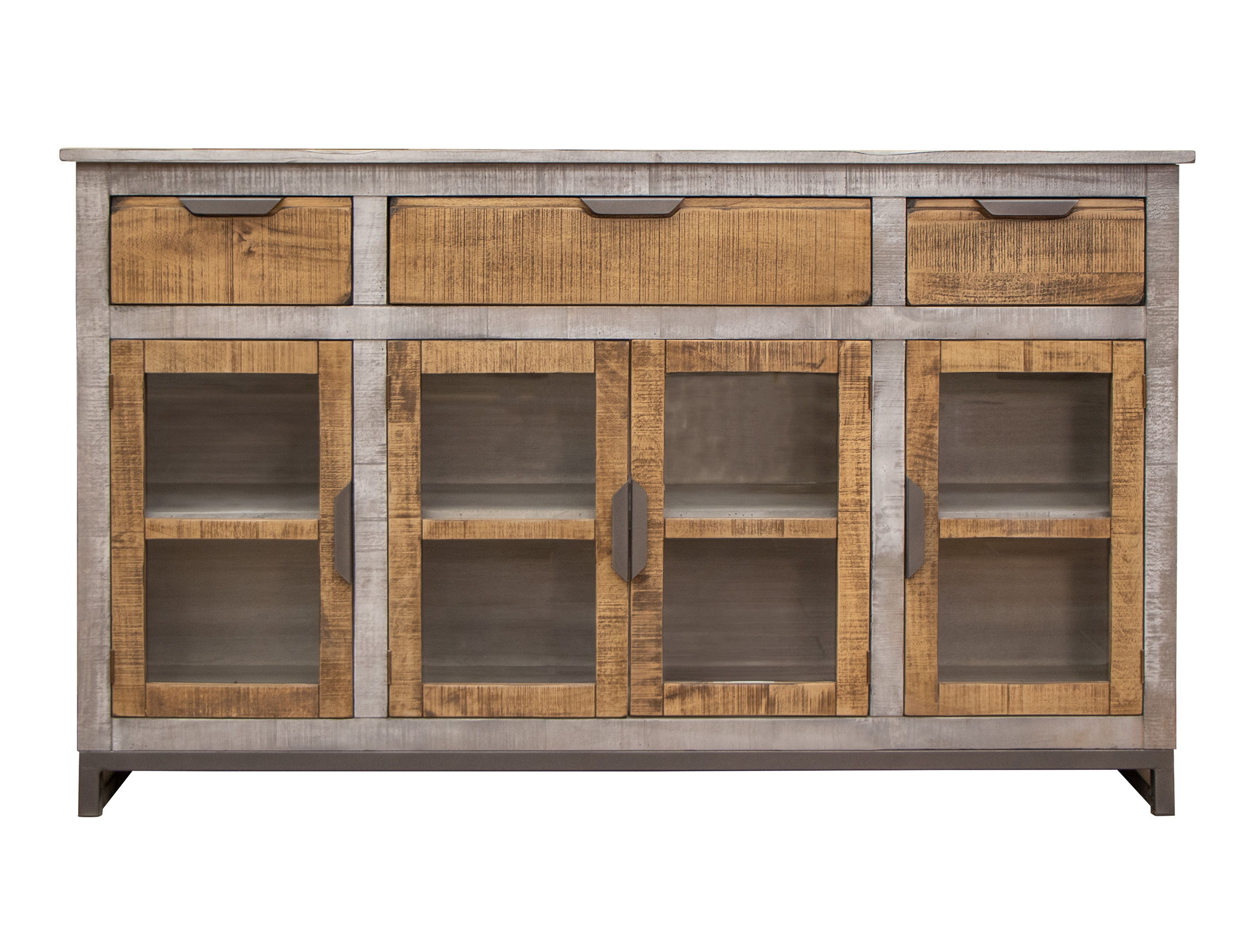 International Furniture Direct Mita - Console - Honey Brown / Light Gray