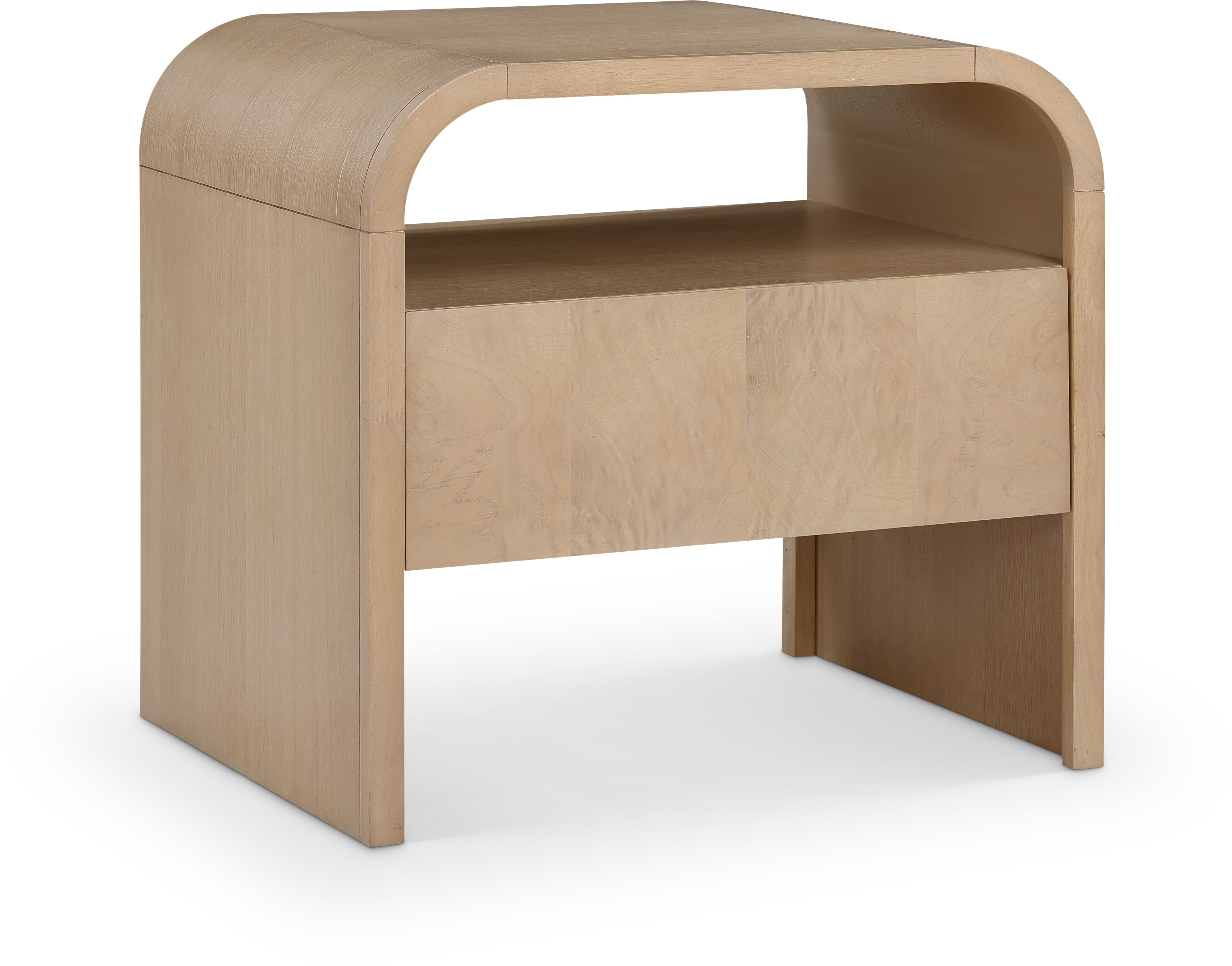 Giada - Solid Wood And Veneer Nightstand - Natural
