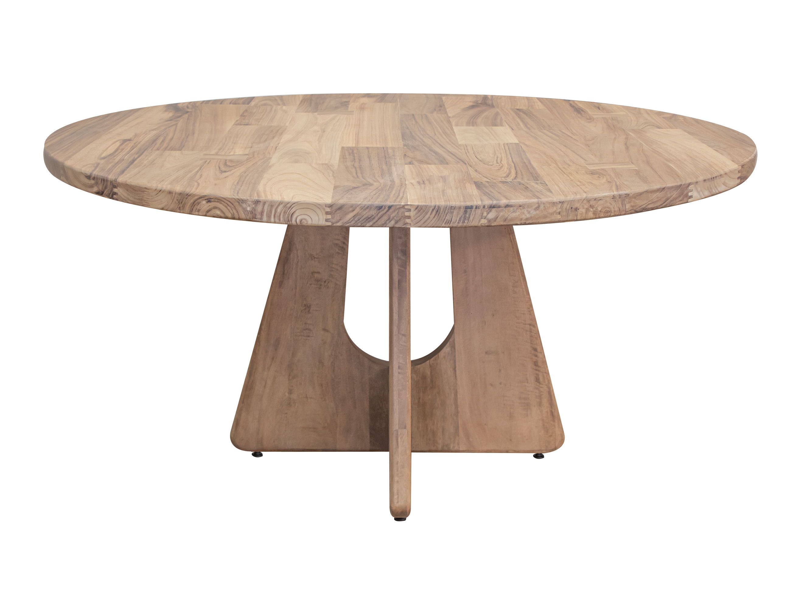 International Furniture Direct Natural Parota - Round Table - Light Brown