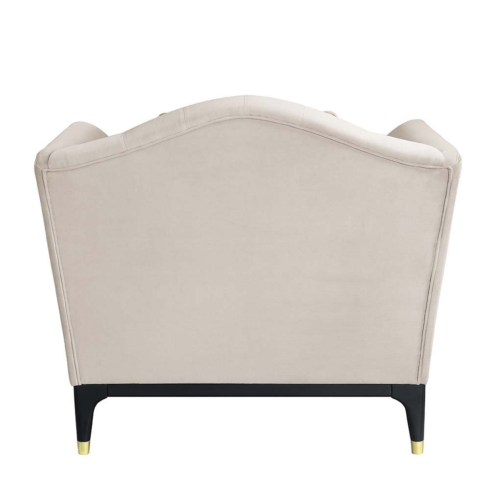 Tayden - Chair With 2 Pillows - Beige Velvet, beige, view 6