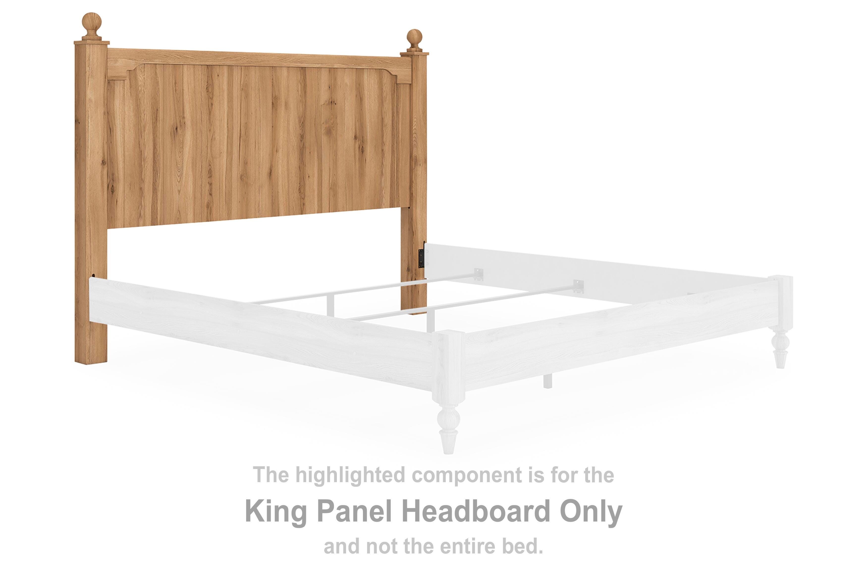 Aleaport – King Panel Headboard – Warm Brown
