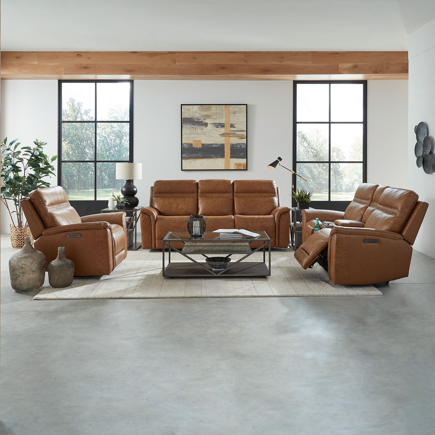 Liberty Furniture Cooper - Sofa With Loveseat & Recliner - Brown