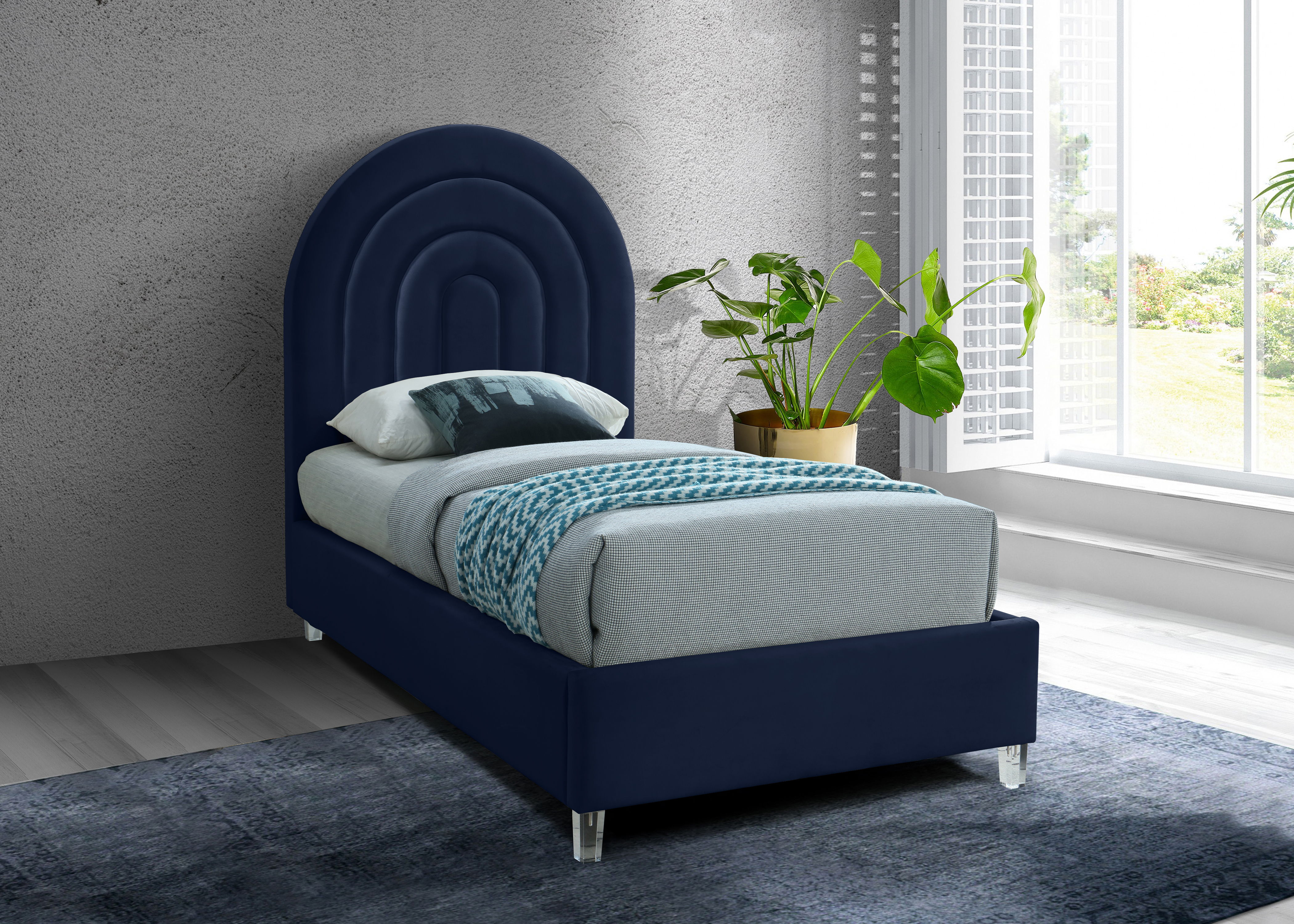 Rainbow - Twin Bed - Navy